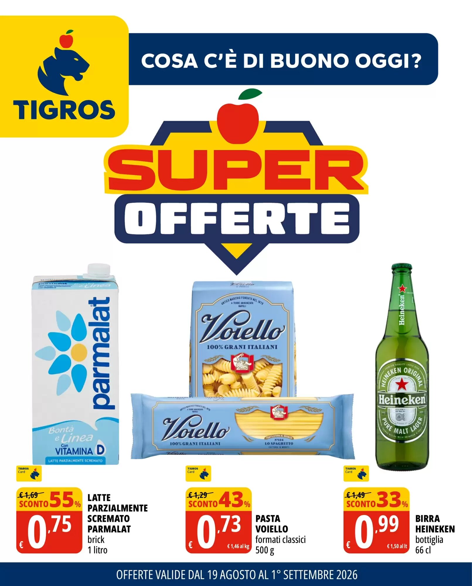 Volantino promozionale Tigros  valide dal 19/08/2026 - Pagina 1.