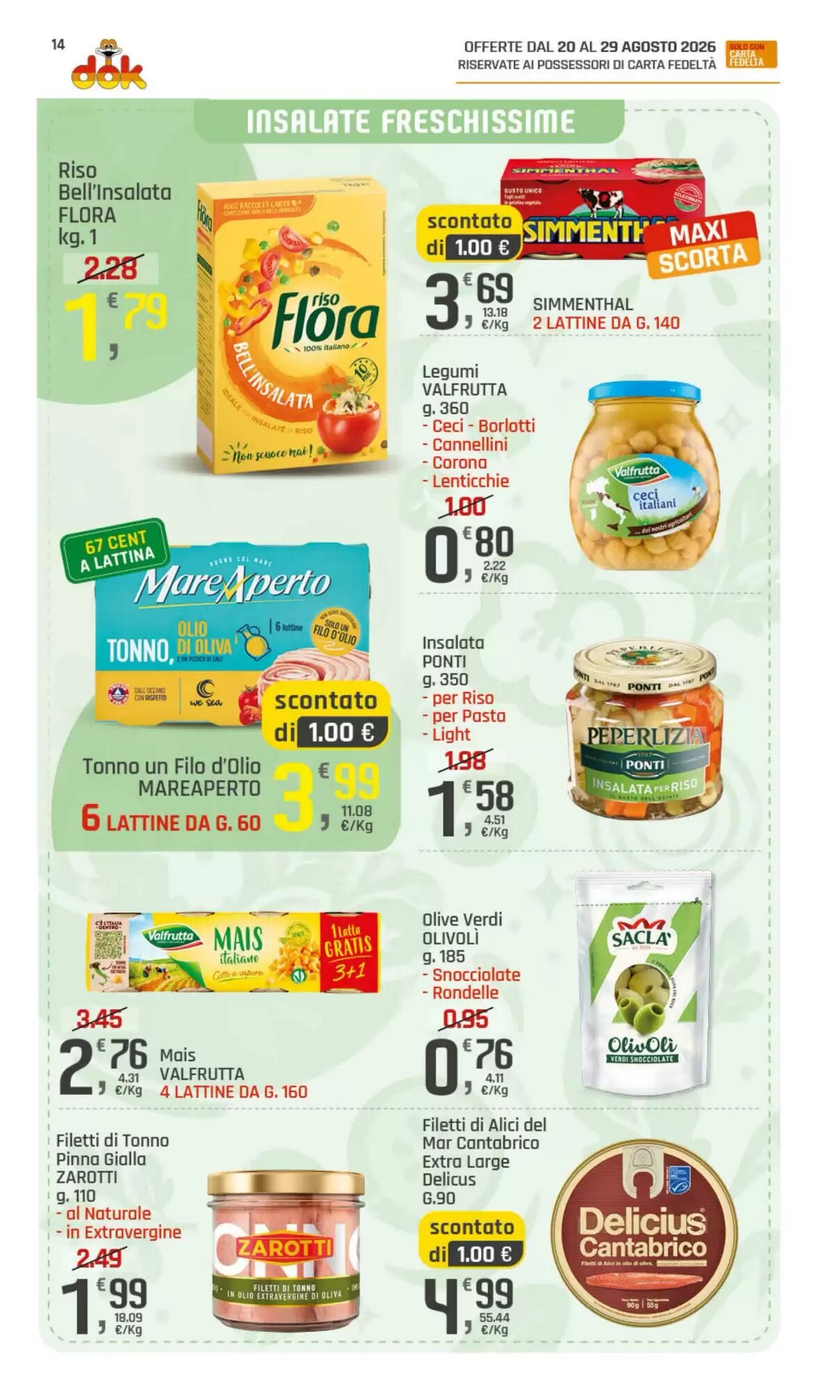 Volantino promozionale Supermercati Dok  valide dal 20/08/2026 - Pagina 14.