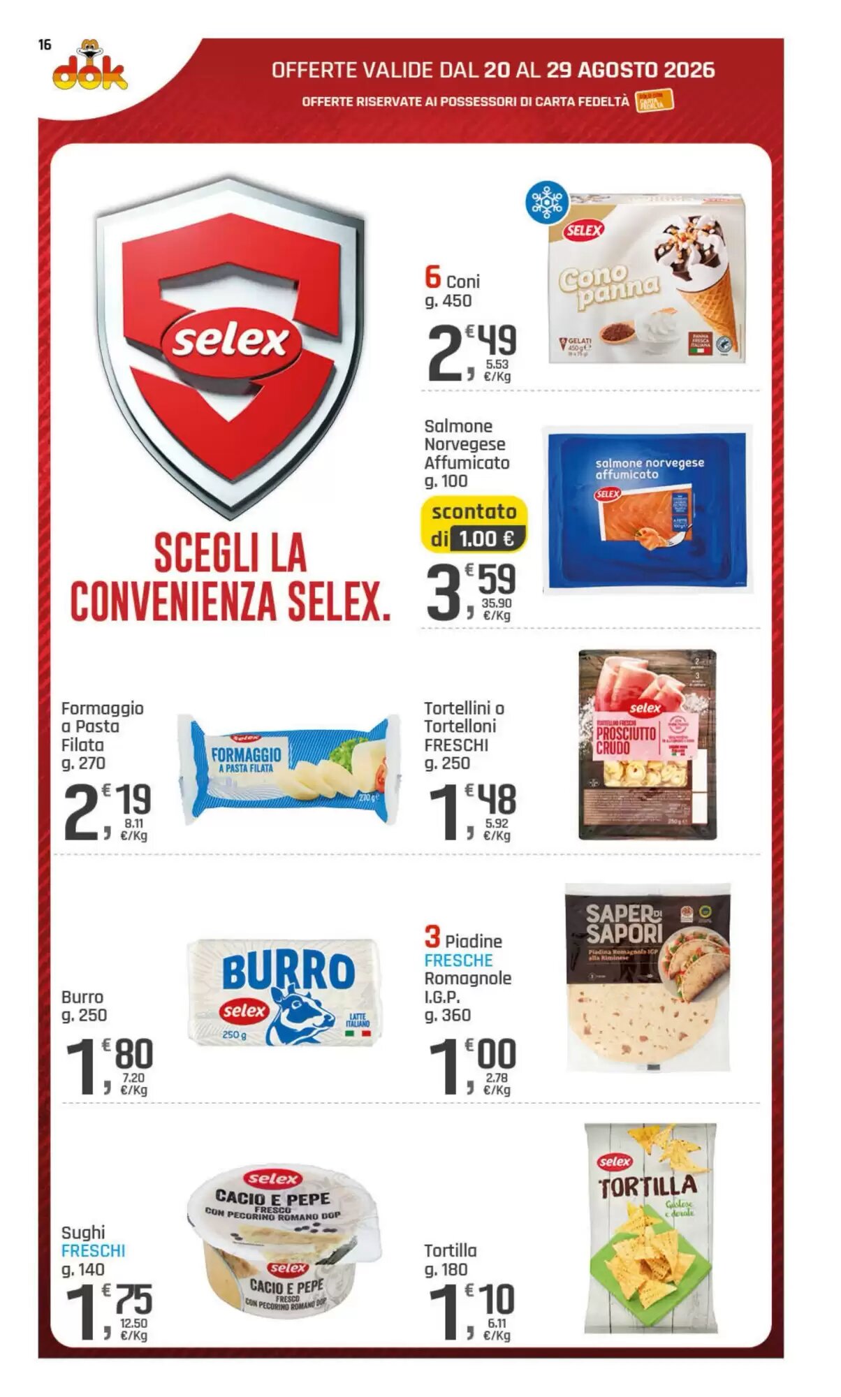 Volantino promozionale Supermercati Dok  valide dal 20/08/2026 - Pagina 16.