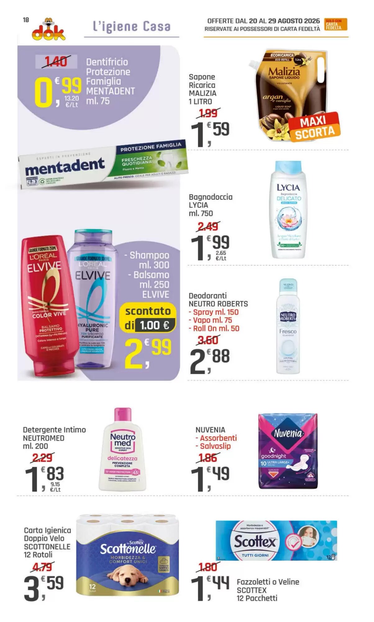 Volantino promozionale Supermercati Dok  valide dal 20/08/2026 - Pagina 18.