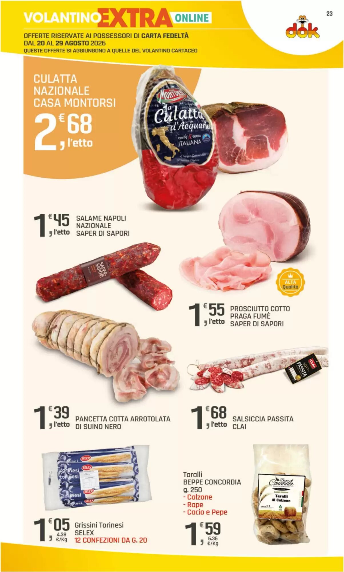Volantino promozionale Supermercati Dok  valide dal 20/08/2026 - Pagina 23.