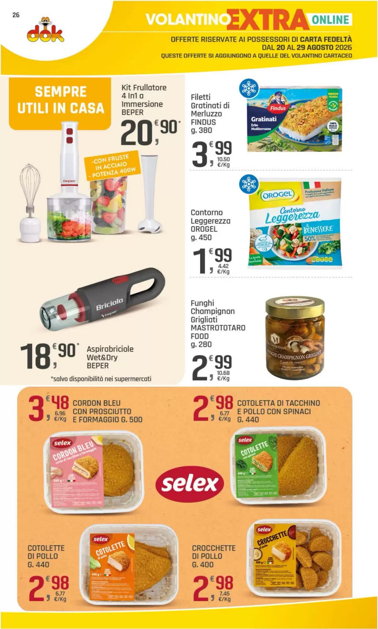 Volantino promozionale Supermercati Dok  valide dal 20/08/2026 - Pagina 26.