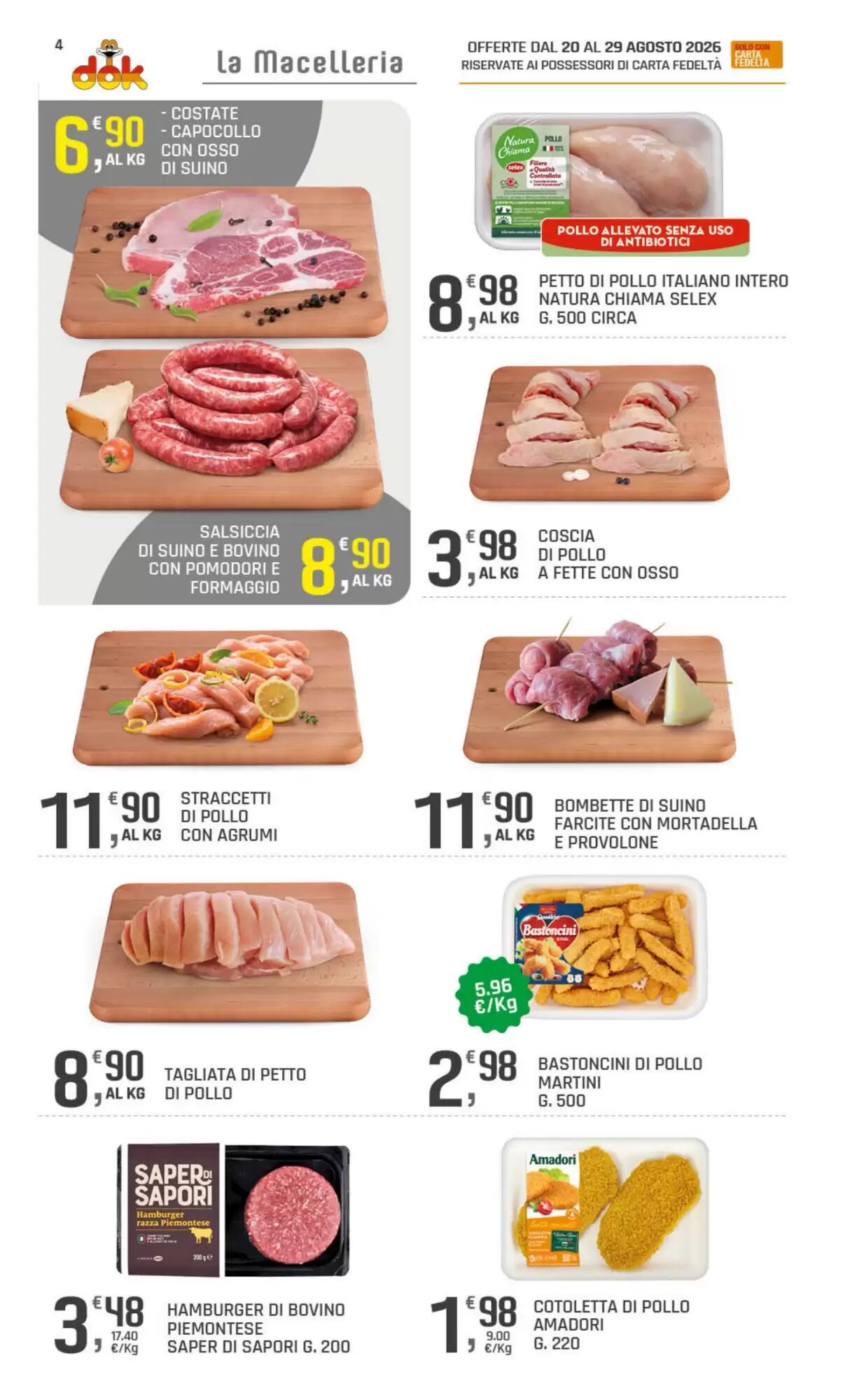 Volantino promozionale Supermercati Dok  valide dal 20/08/2026 - Pagina 4.