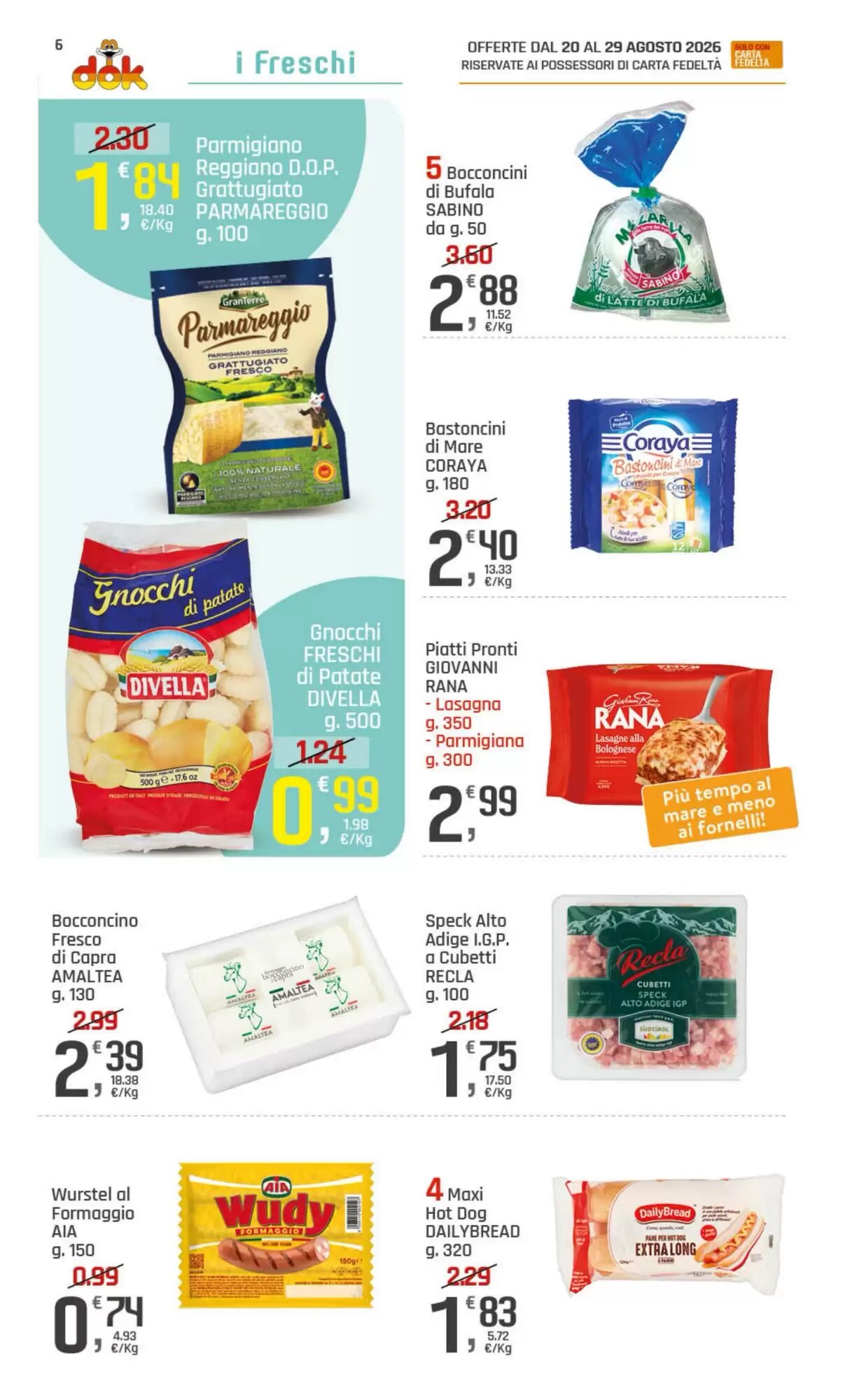 Volantino promozionale Supermercati Dok  valide dal 20/08/2026 - Pagina 6.