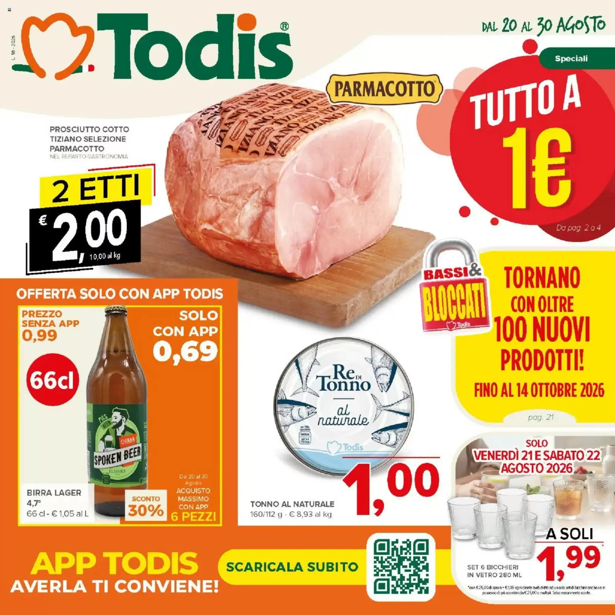 Volantino promozionale Todis valide dal 20/08/2026 - Pagina 1.