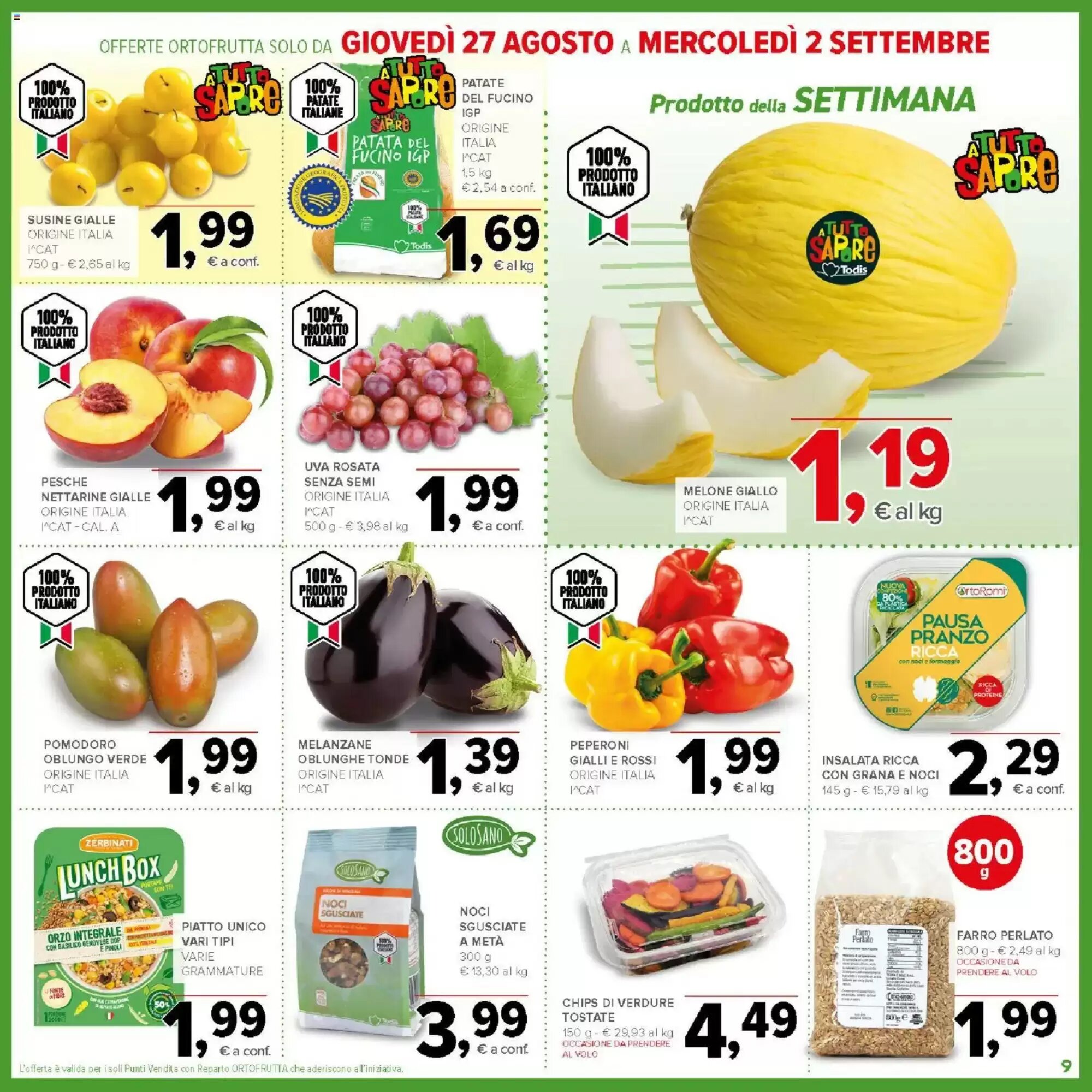 Volantino promozionale Todis  valide dal 20/08/2026 - Pagina 9.