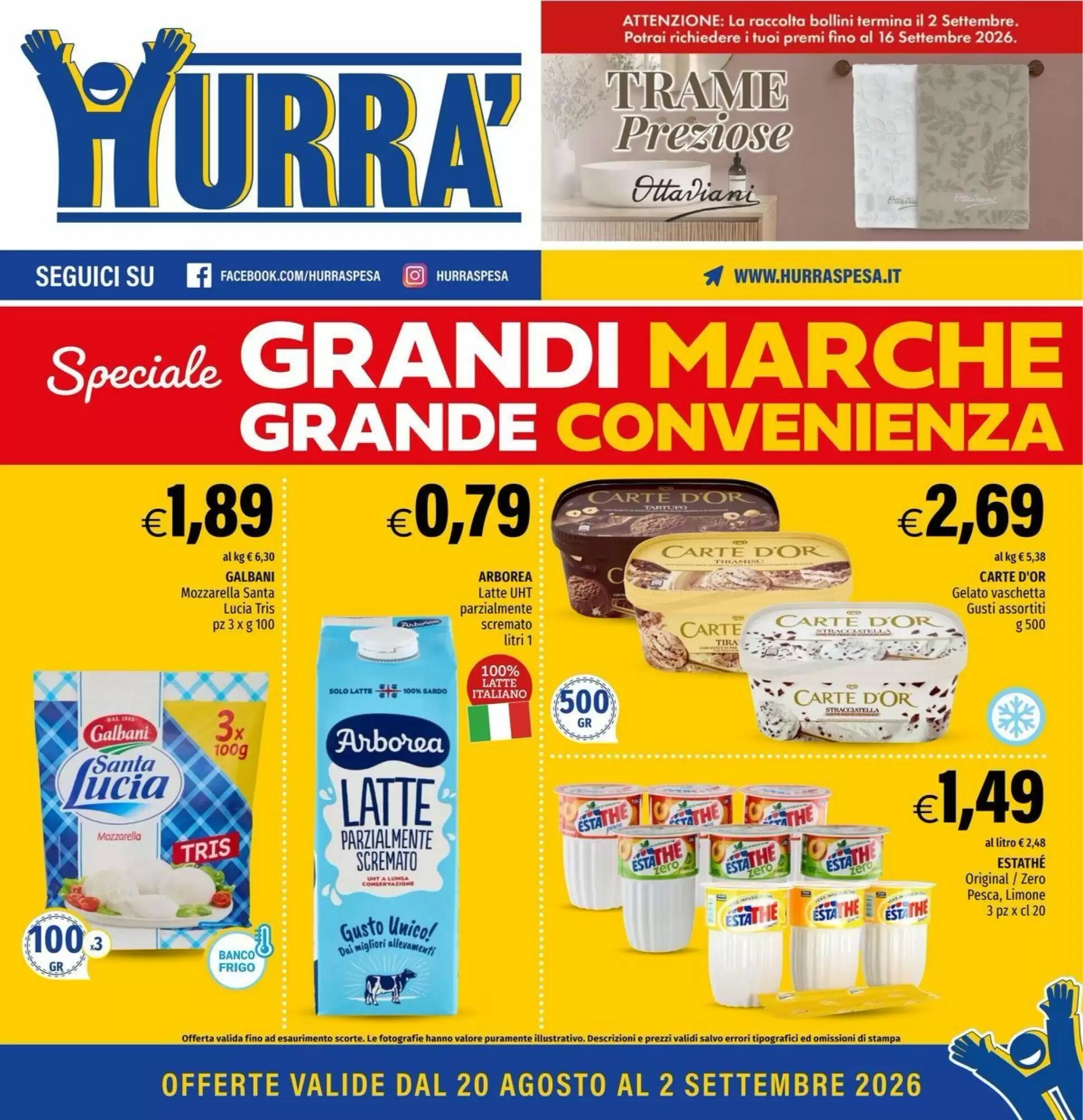 Volantino promozionale Hurrà valide dal 20/08/2026 - Pagina 1.