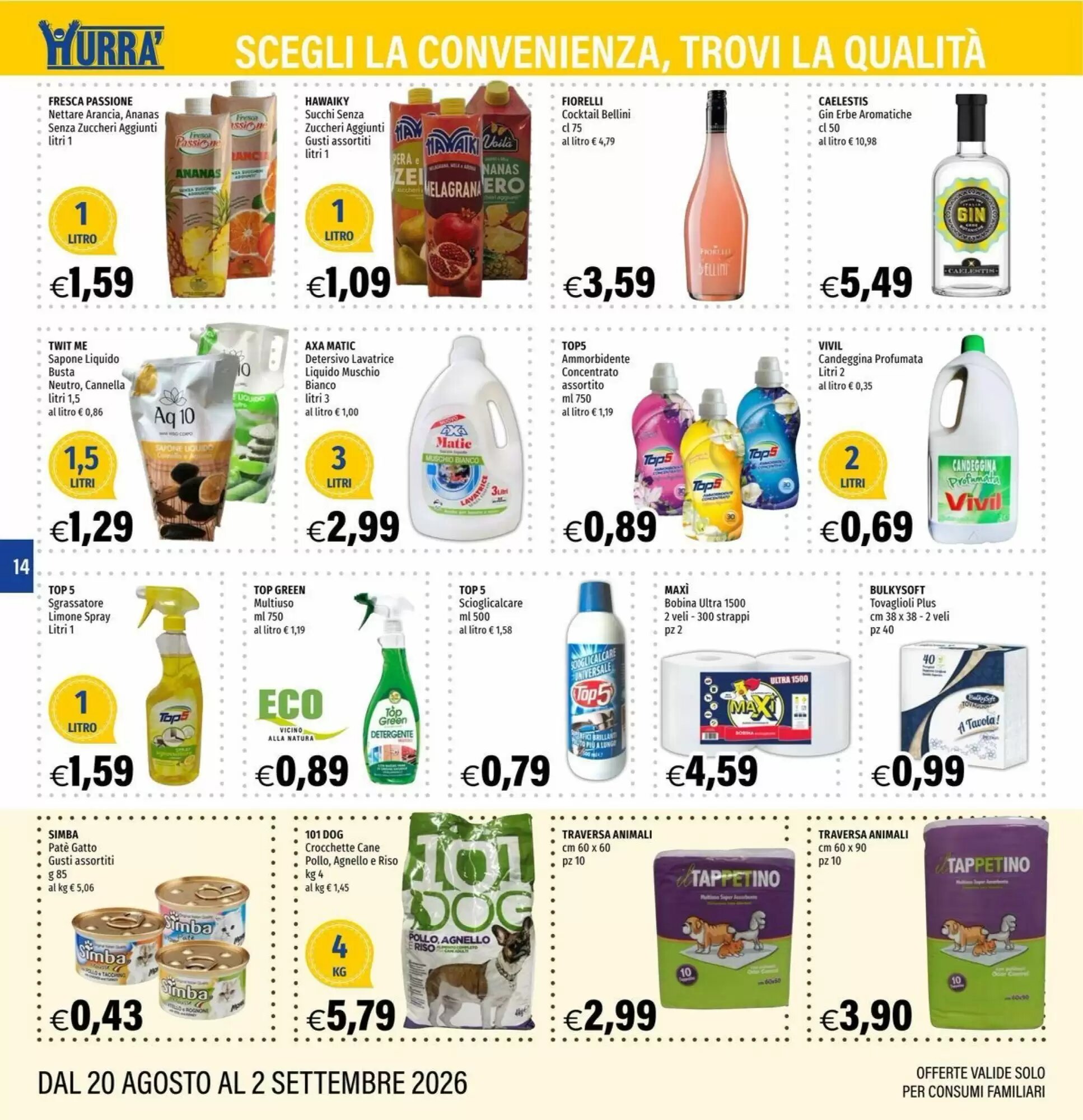 Volantino promozionale Hurrà  valide dal 20/08/2026 - Pagina 14.