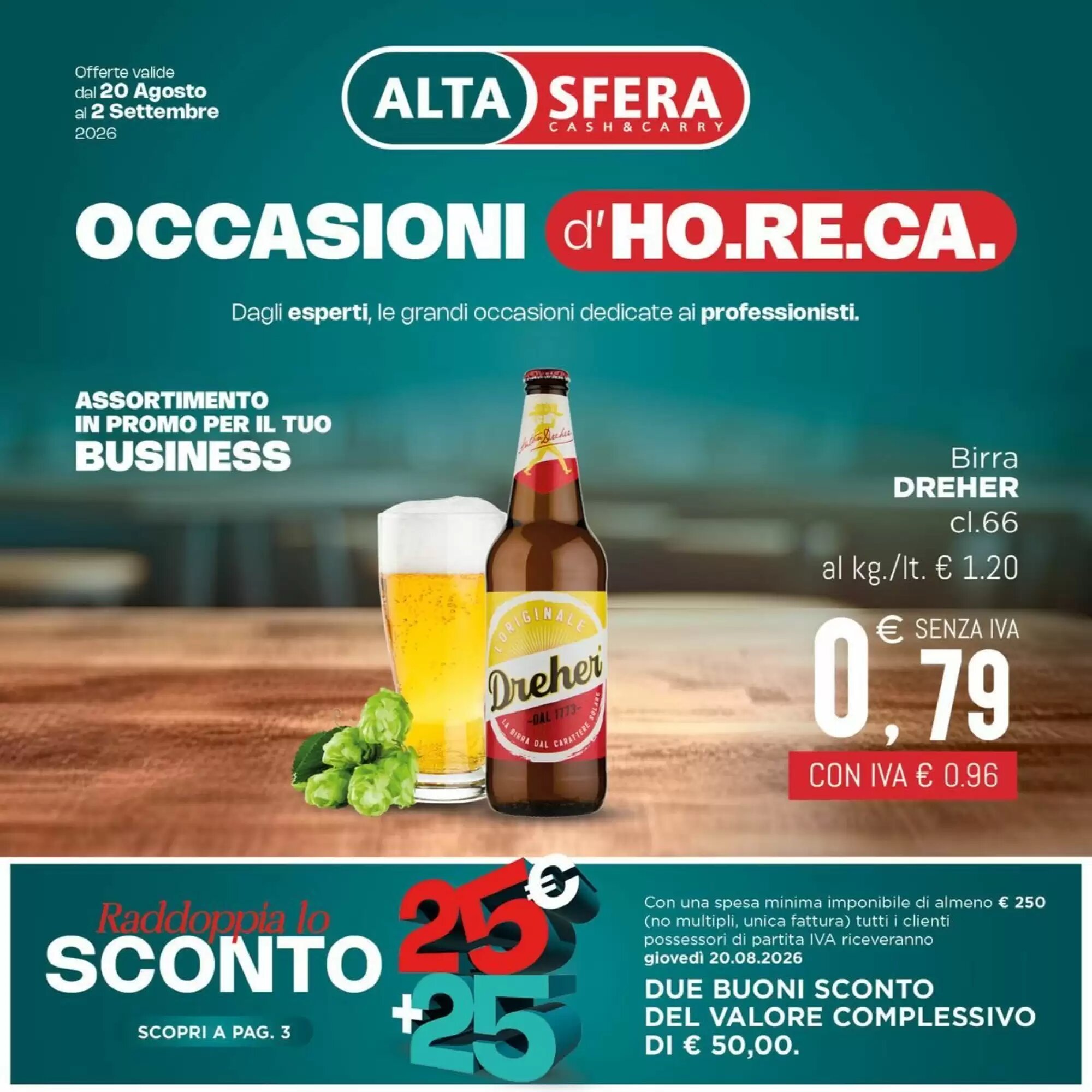 Volantino promozionale Altasfera valide dal 20/08/2026 - Pagina 1.
