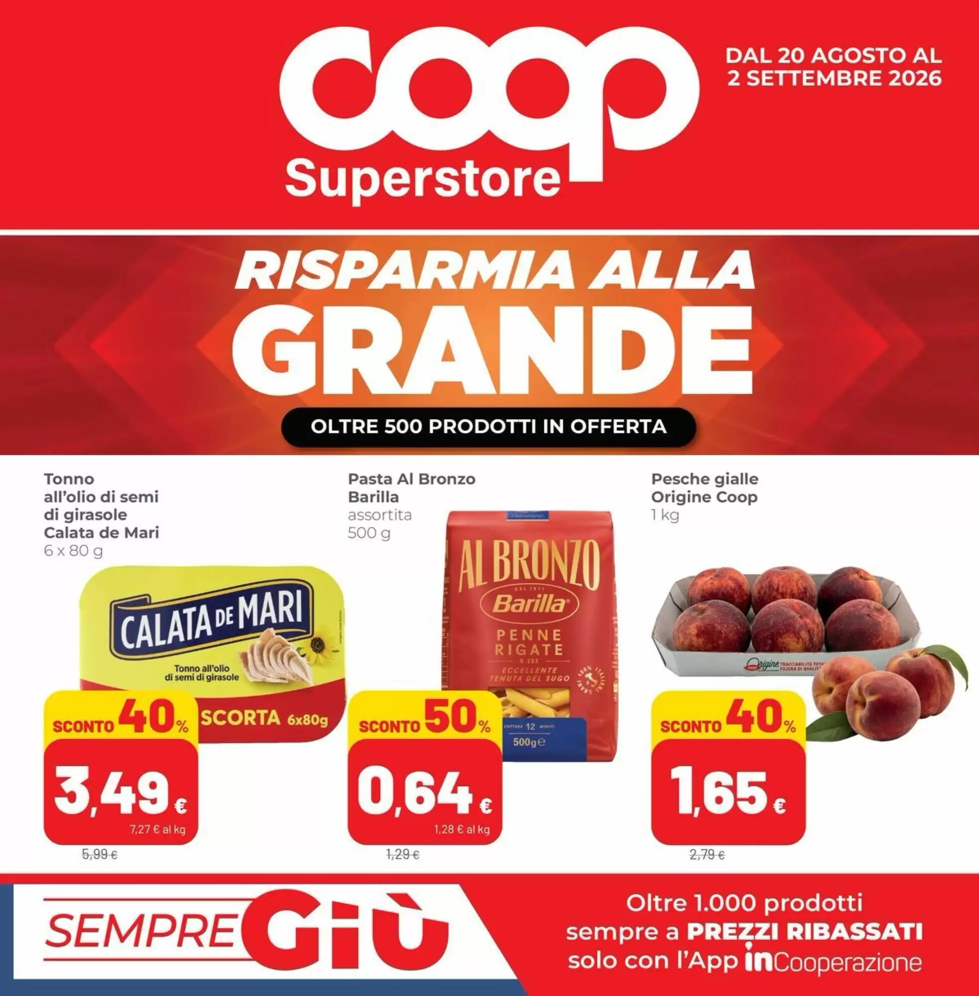 Volantino promozionale Coop Master Alleanza 3.0 valide dal 20/08/2026 - Pagina 1.
