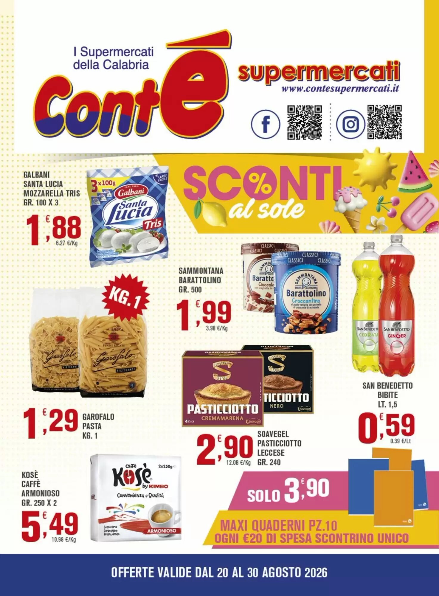 Volantino promozionale Conté Supermercati valide dal 20/08/2026 - Pagina 1.