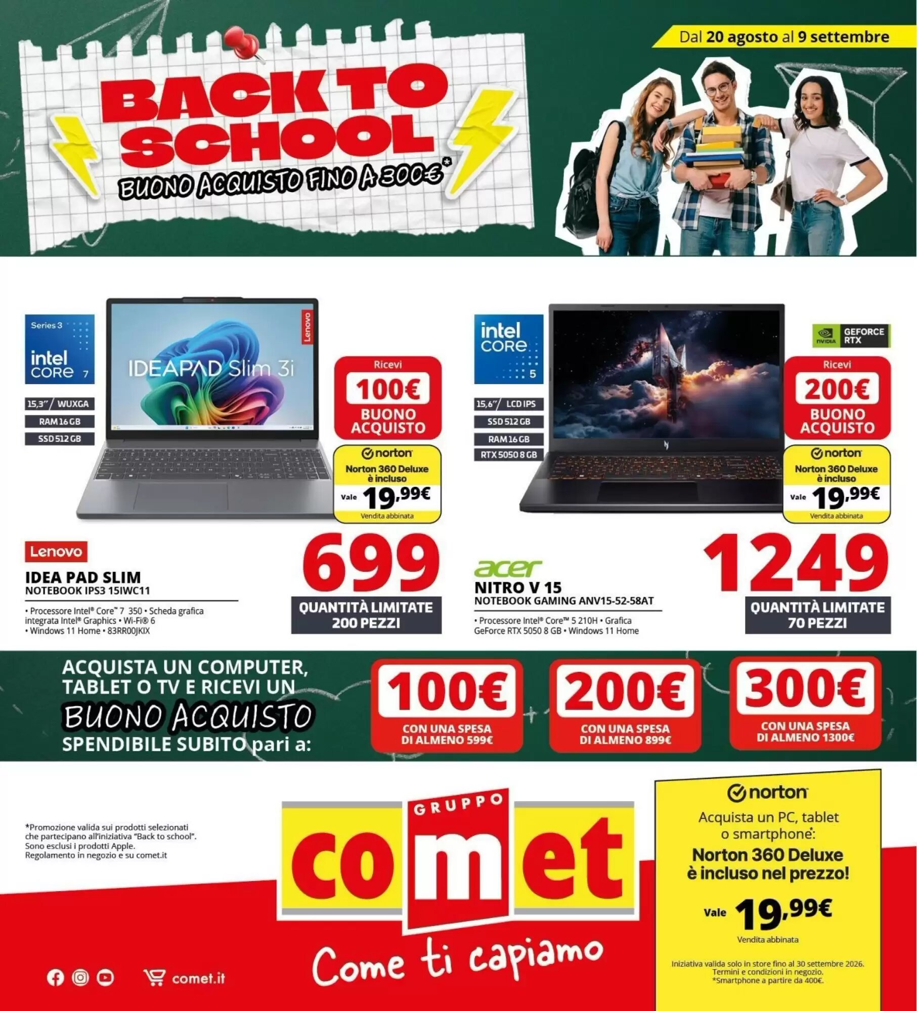 Volantino promozionale Comet  valide dal 20/08/2026 - Pagina 1.