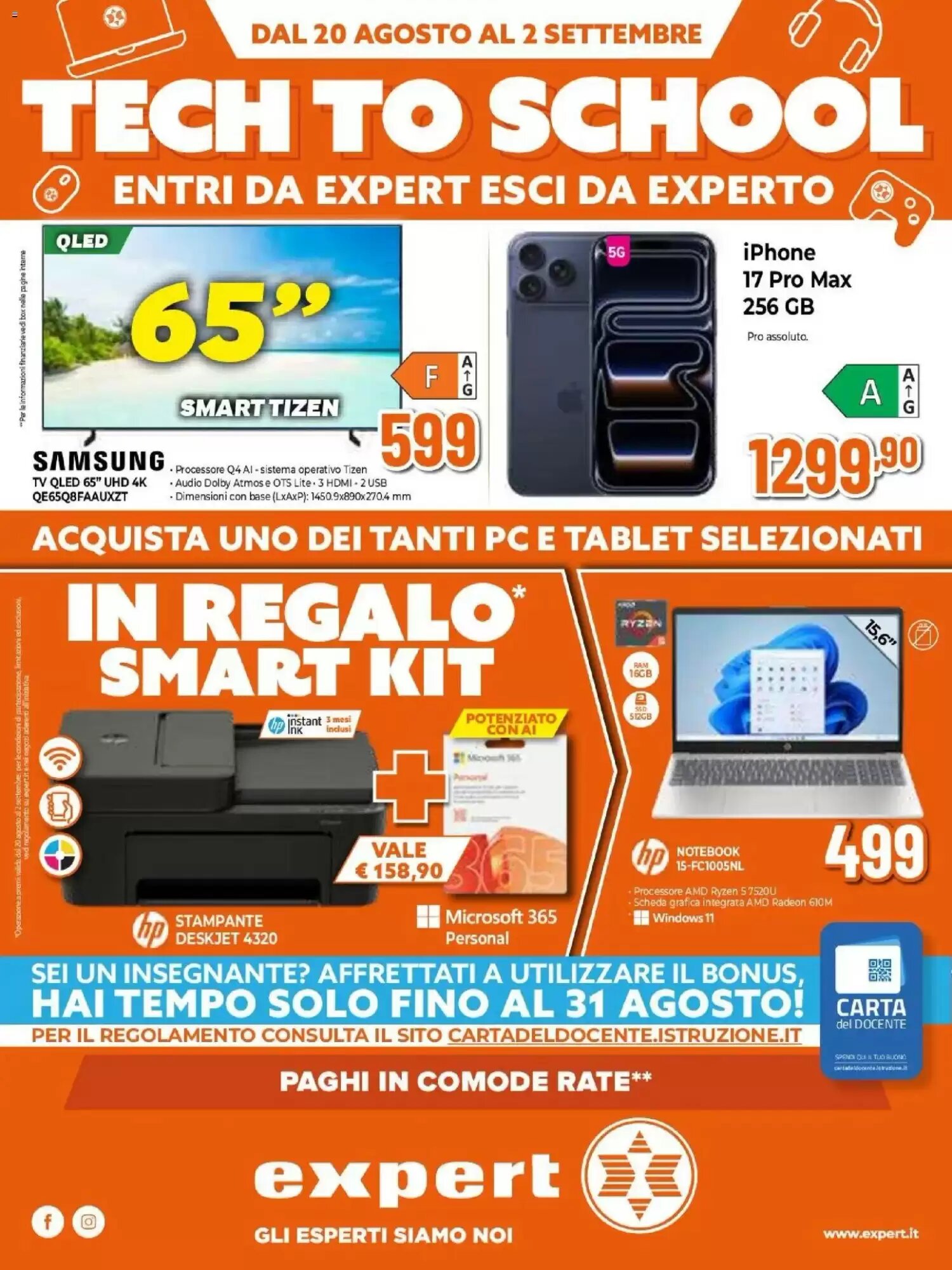 Volantino promozionale Expert  valide dal 20/08/2026 - Pagina 1.