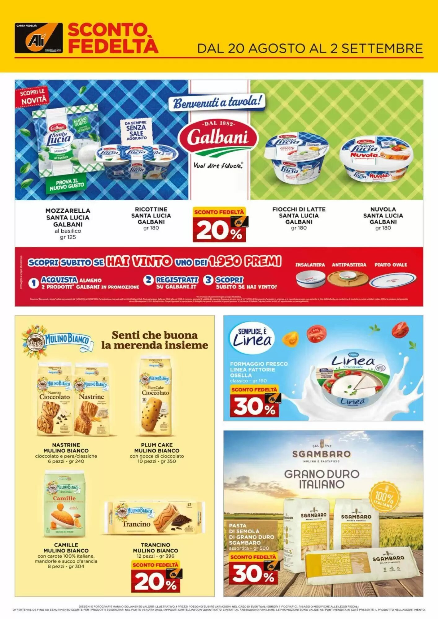 Volantino promozionale Alì  valide dal 20/08/2026 - Pagina 1.