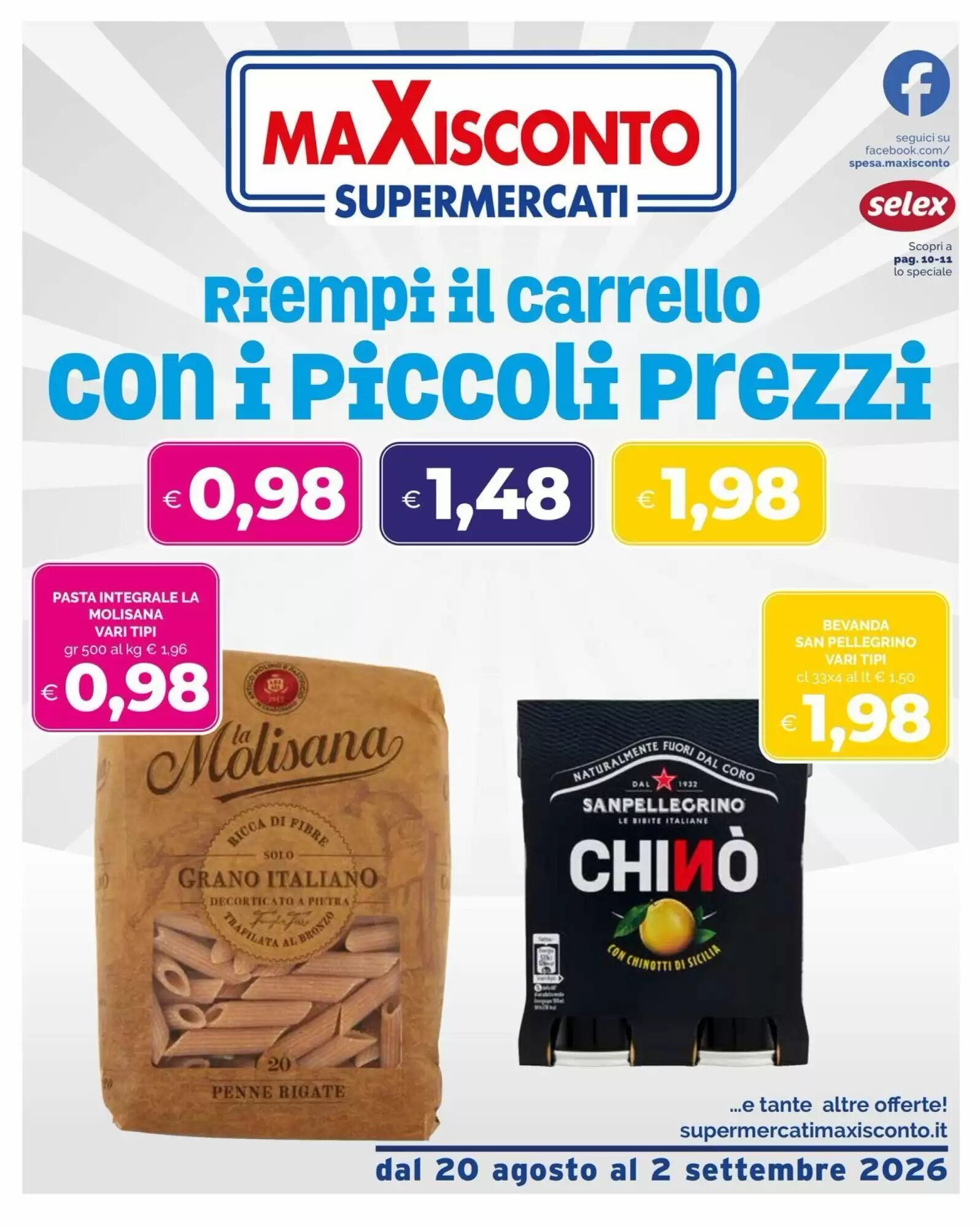 Volantino promozionale Maxisconto valide dal 20/08/2026 - Pagina 1.