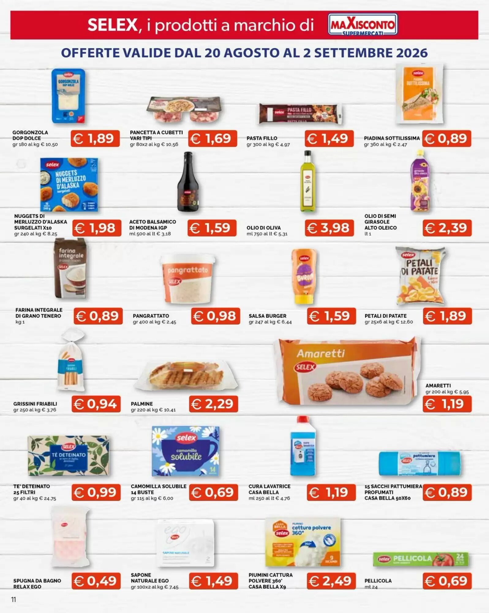 Volantino promozionale Maxisconto  valide dal 20/08/2026 - Pagina 11.
