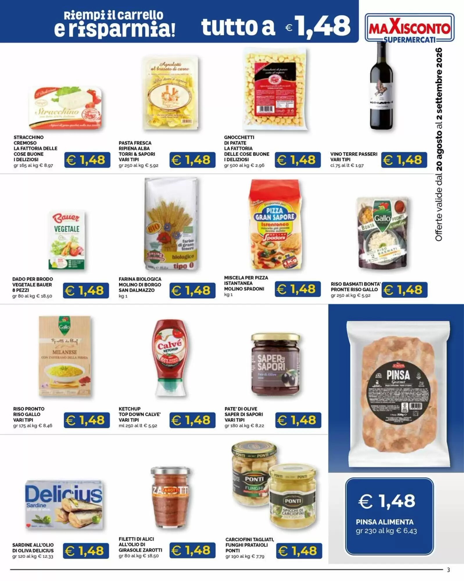 Volantino promozionale Maxisconto  valide dal 20/08/2026 - Pagina 3.