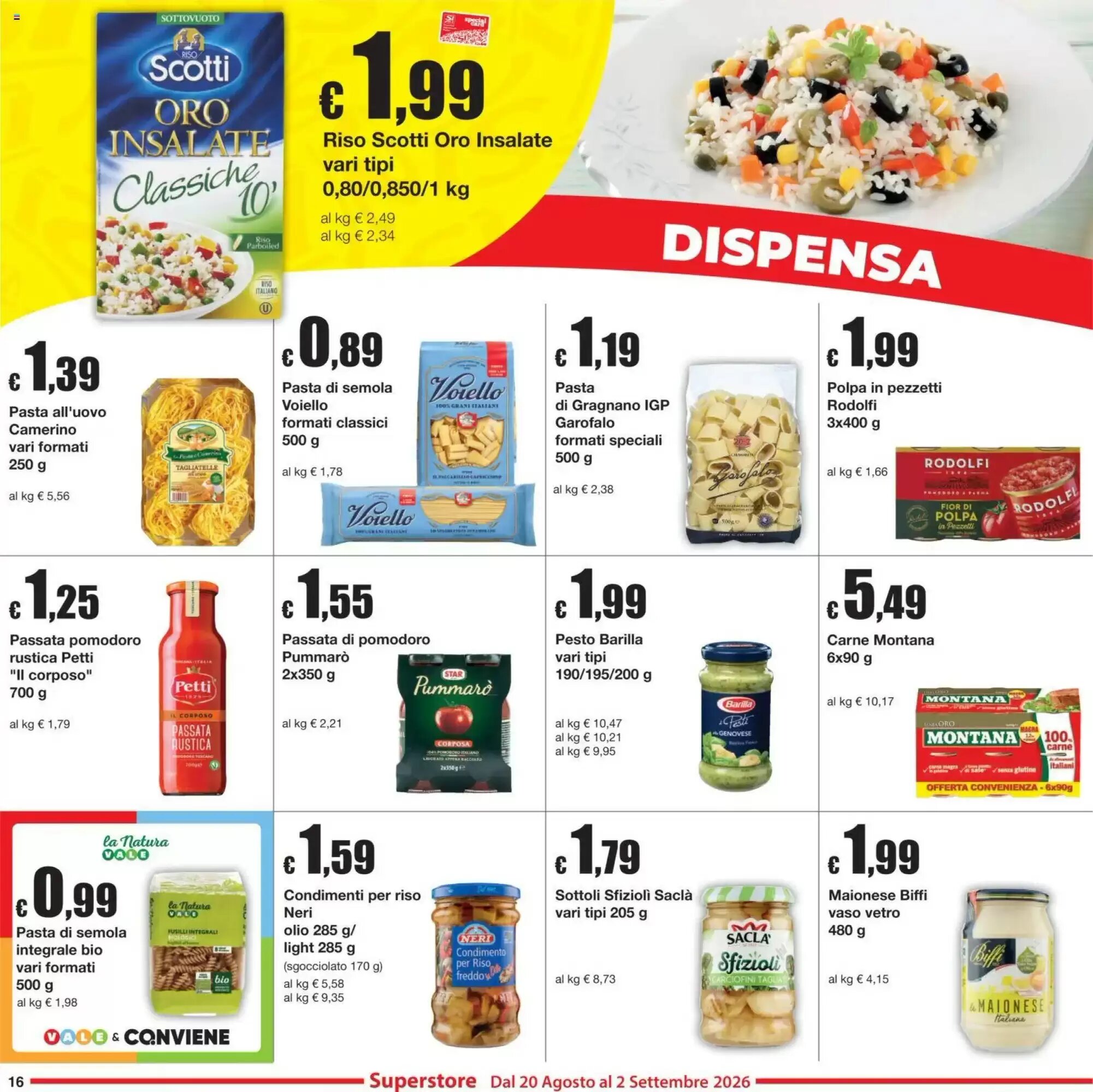 Volantino promozionale Sì con te  valide dal 20/08/2026 - Pagina 16.