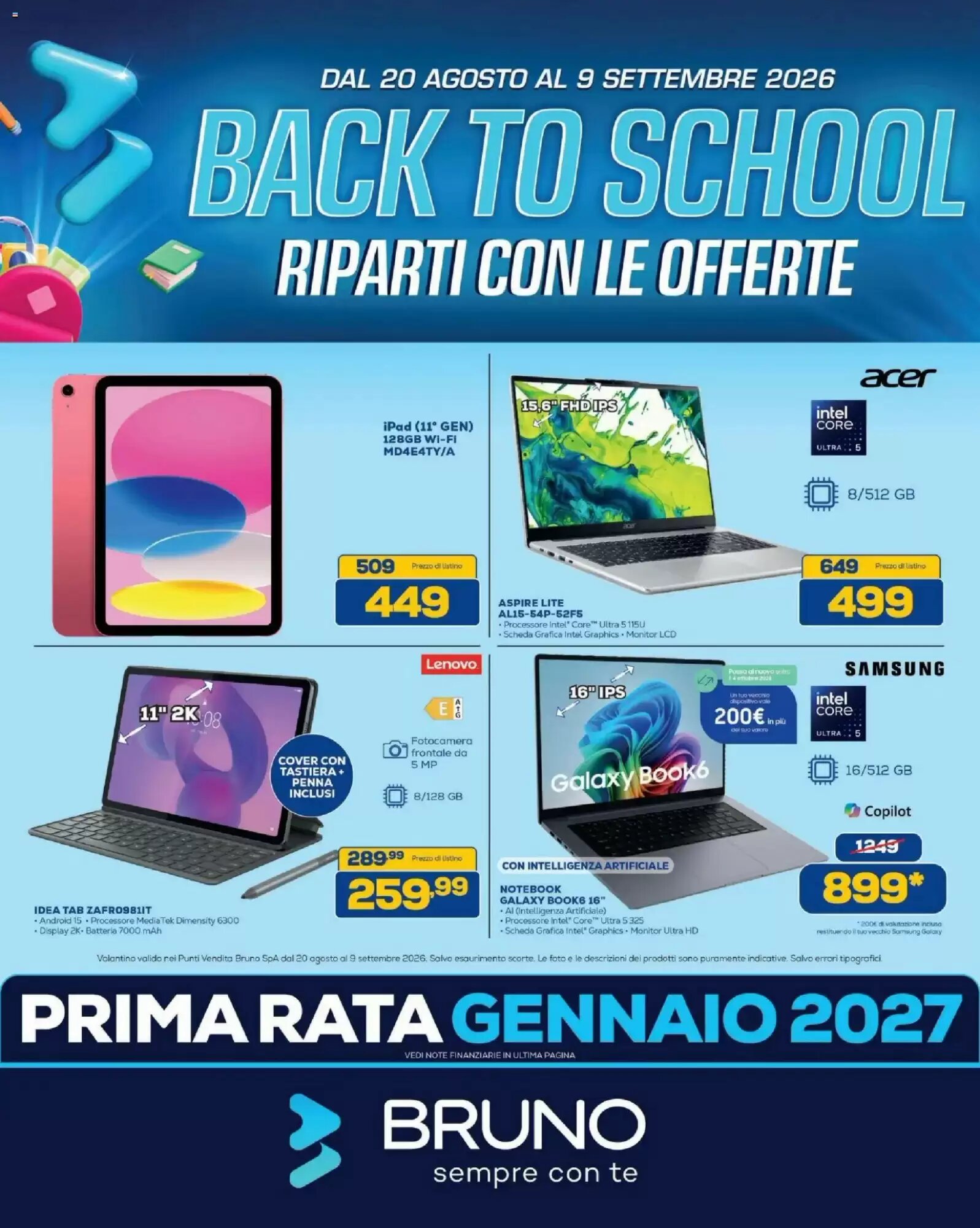 Volantino promozionale Euronics Bruno valide dal 20/08/2026 - Pagina 1.