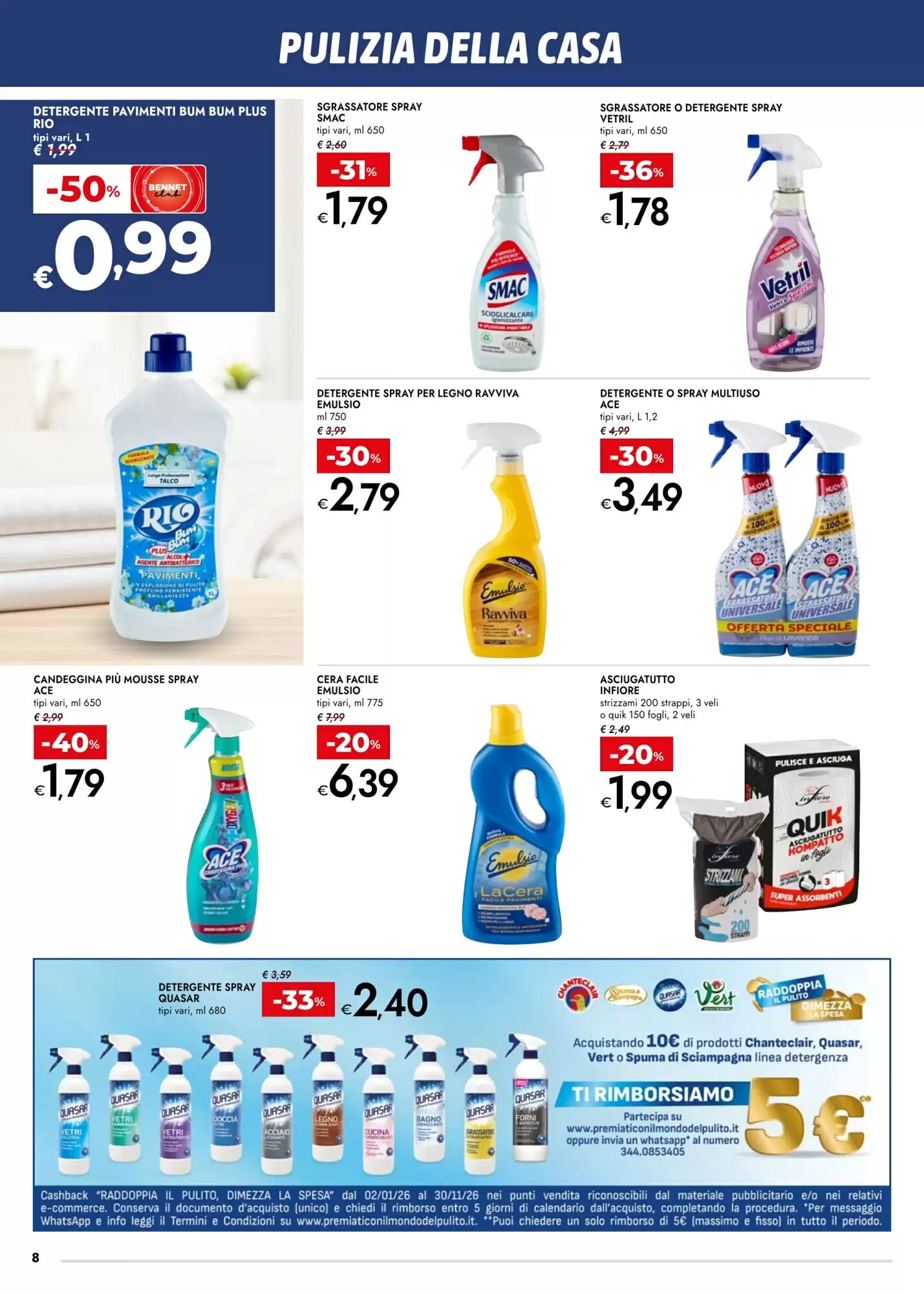 Volantino promozionale Bennet  valide dal 20/08/2026 - Pagina 8.
