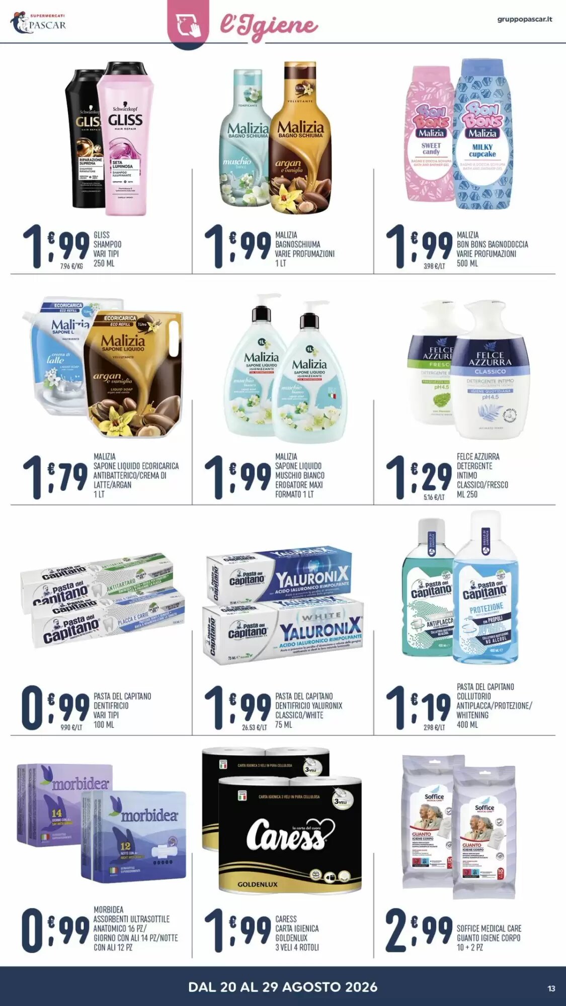 Volantino promozionale Gruppo Pascar  valide dal 20/08/2026 - Pagina 13.