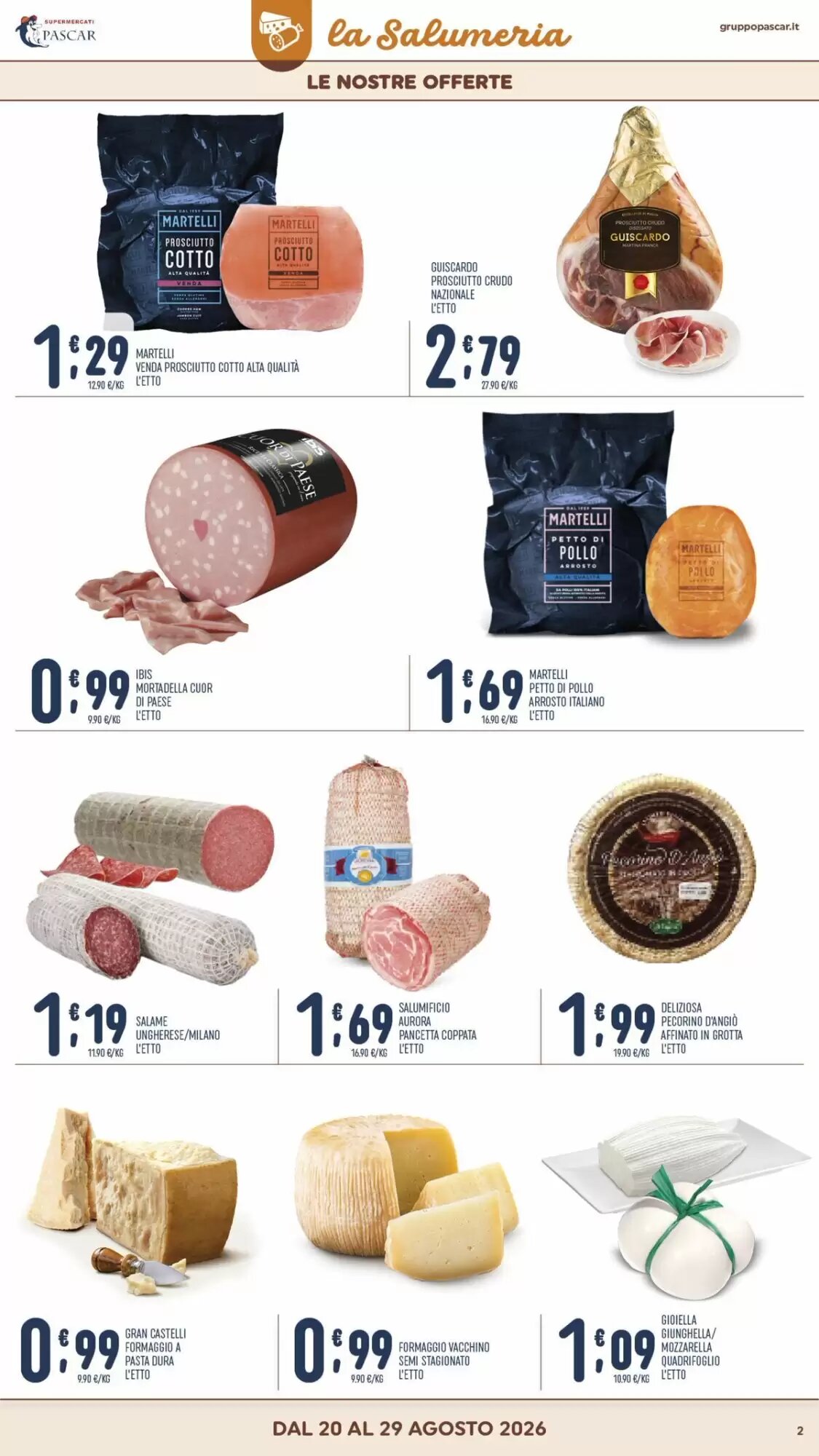 Volantino promozionale Gruppo Pascar  valide dal 20/08/2026 - Pagina 2.