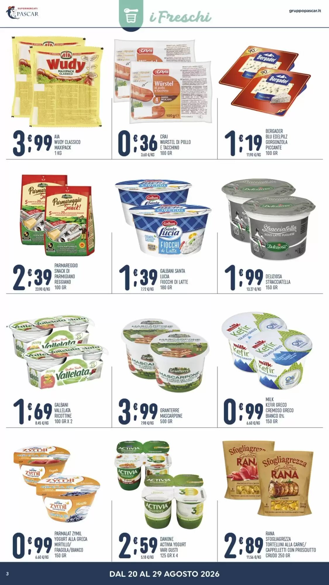 Volantino promozionale Gruppo Pascar  valide dal 20/08/2026 - Pagina 3.