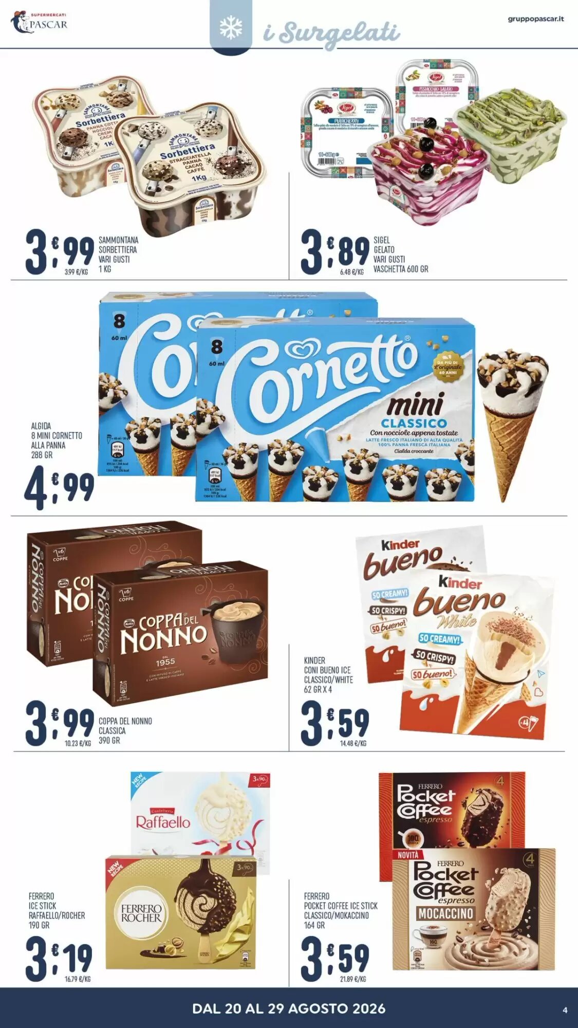 Volantino promozionale Gruppo Pascar  valide dal 20/08/2026 - Pagina 4.