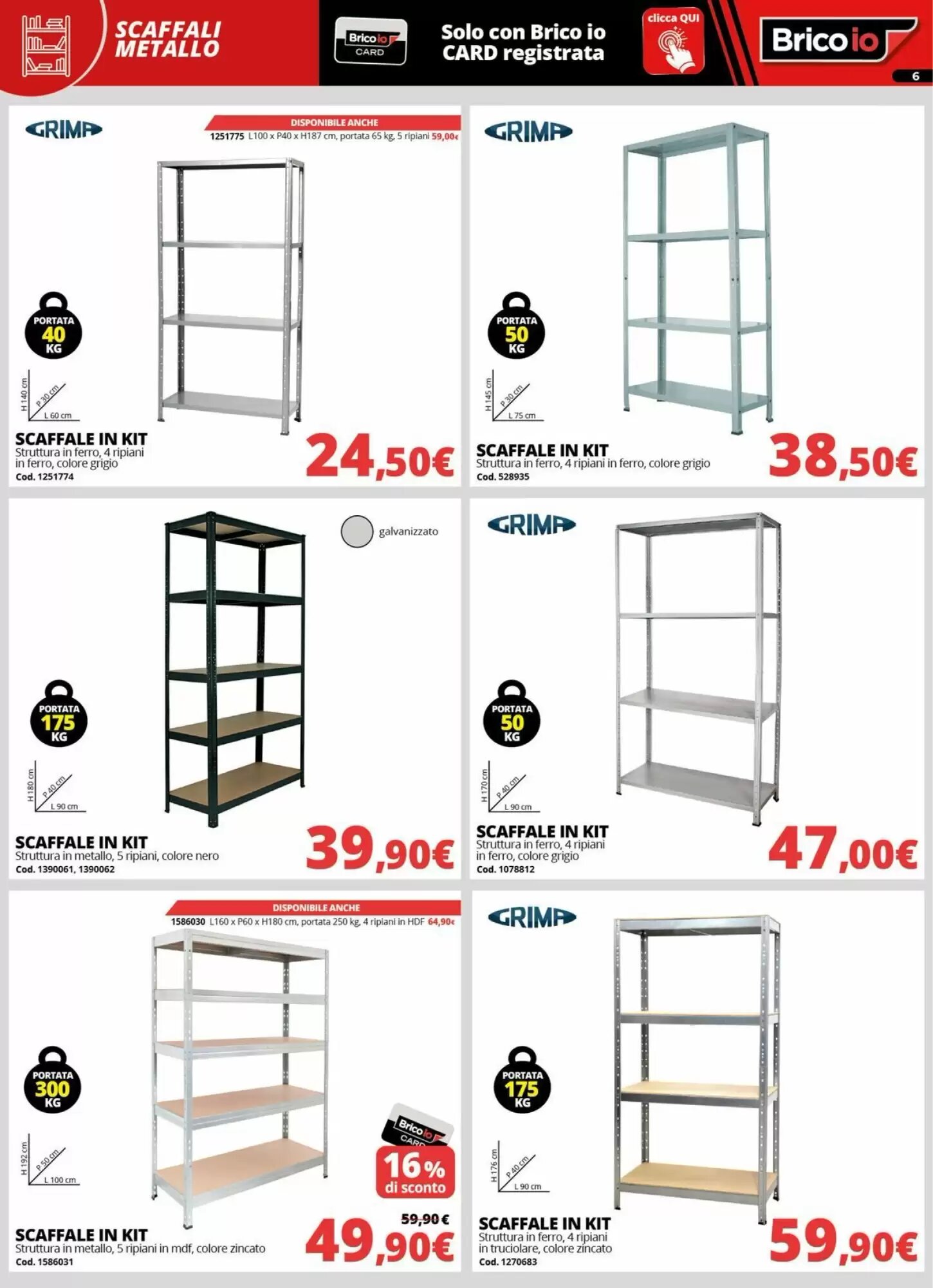 Volantino promozionale Brico Io  valide dal 20/08/2026 - Pagina 6.
