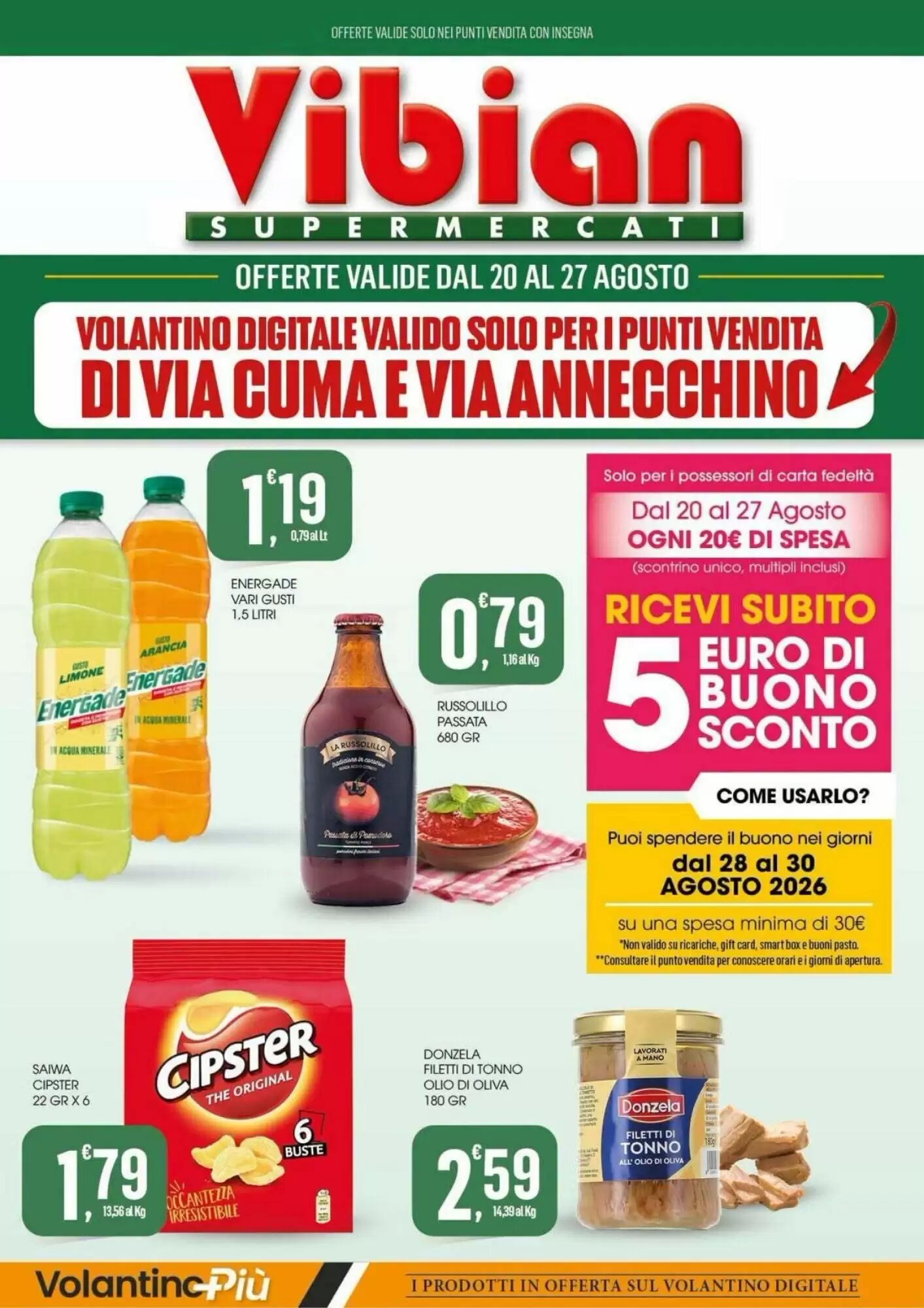 Volantino promozionale Vibian  valide dal 20/08/2026 - Pagina 1.
