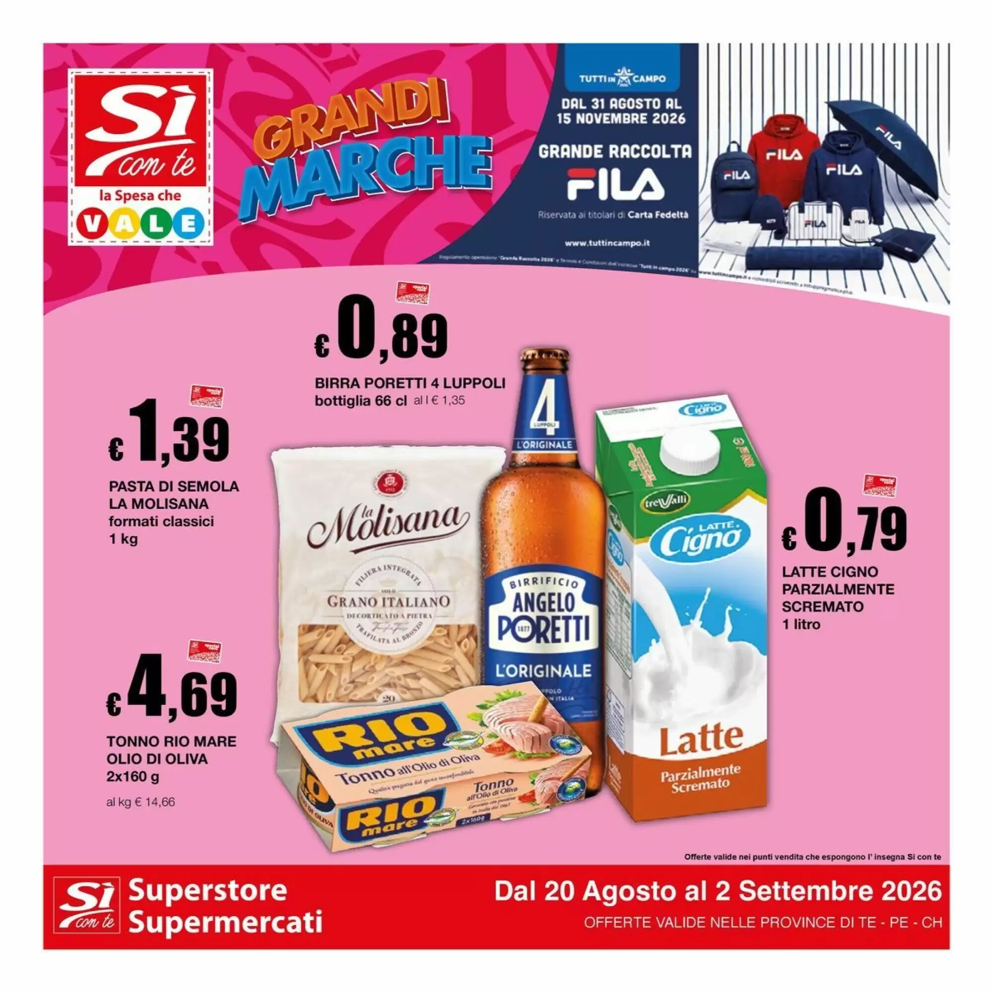 Volantino promozionale Sì con te valide dal 20/08/2026 - Pagina 1.
