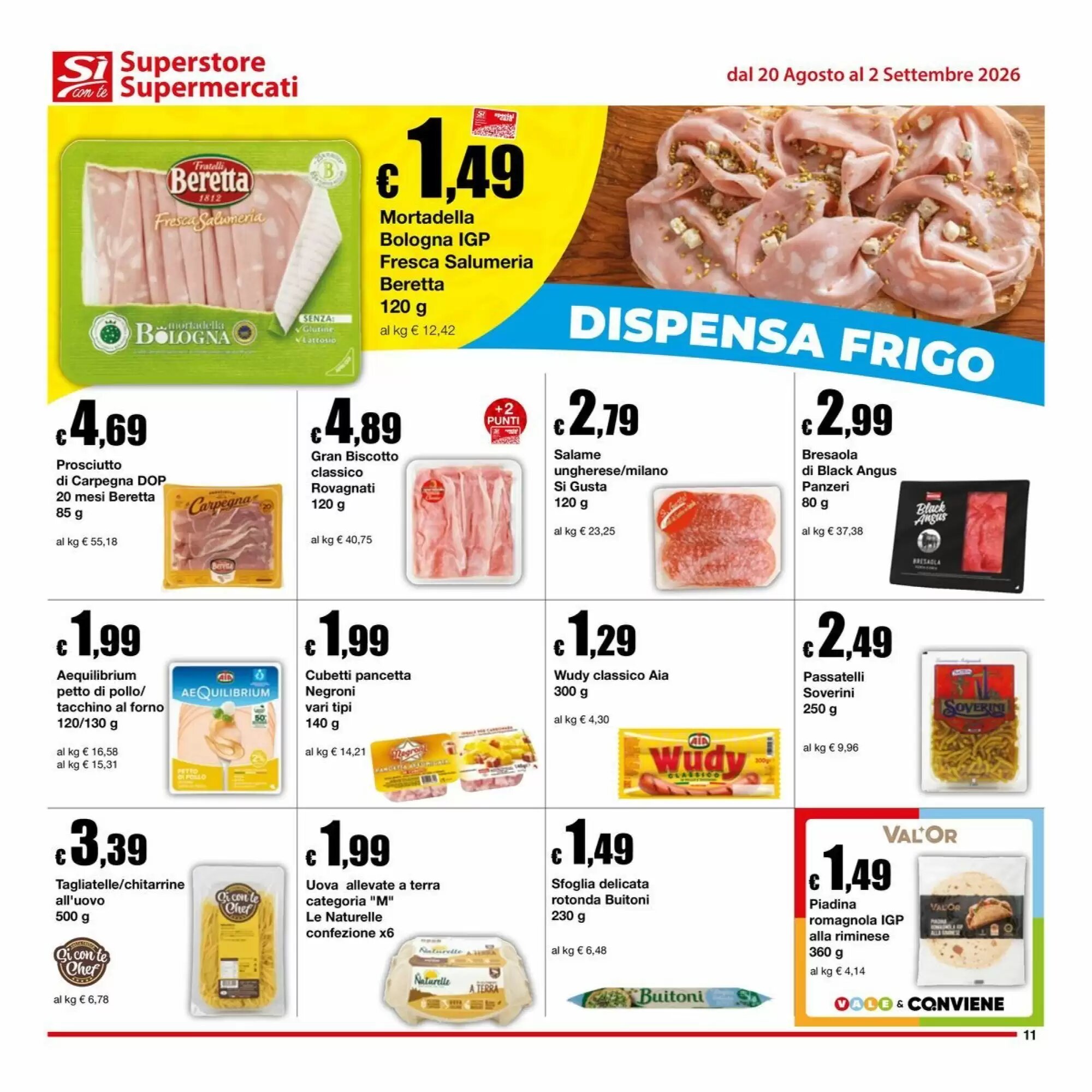 Volantino promozionale Sì con te  valide dal 20/08/2026 - Pagina 11.