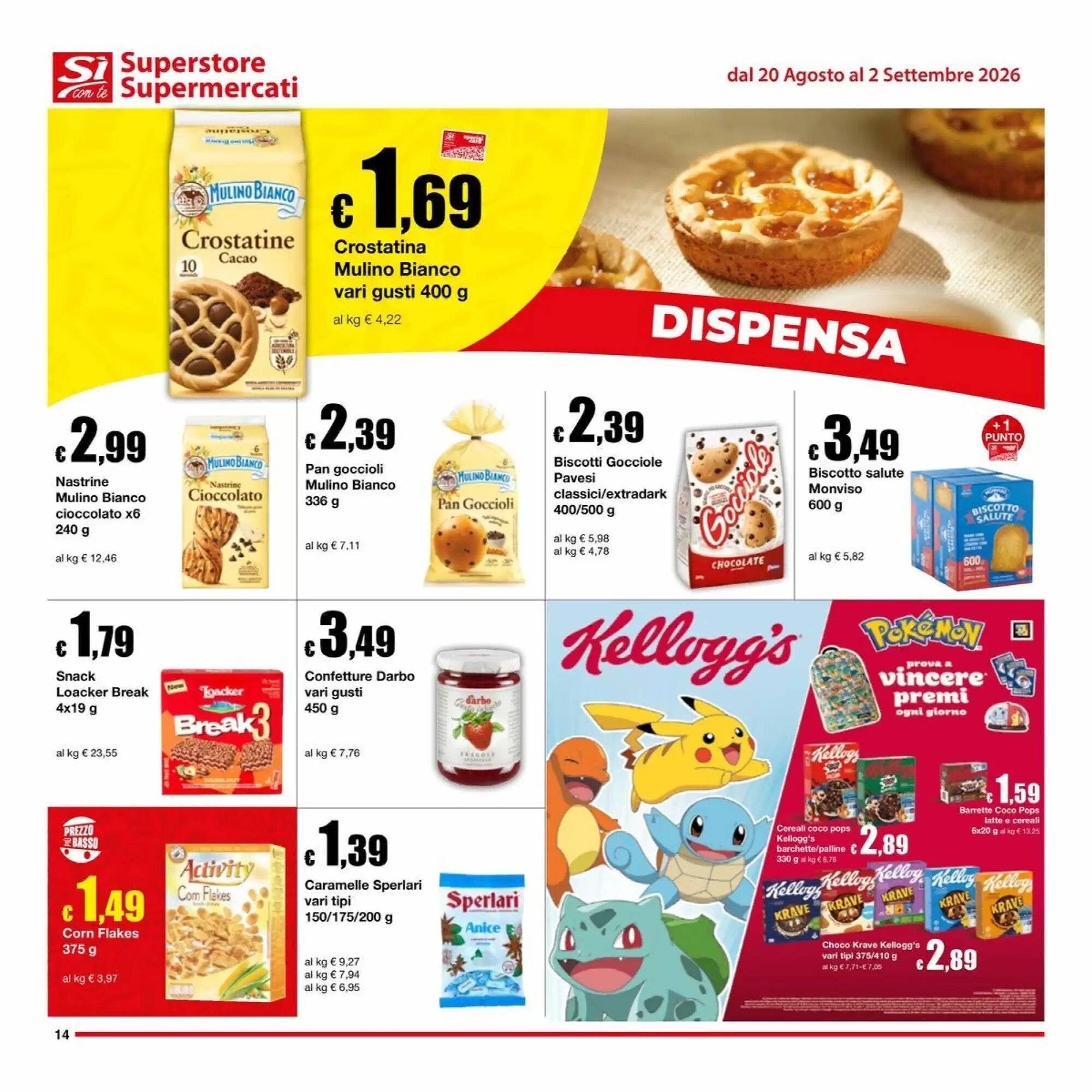 Volantino promozionale Sì con te  valide dal 20/08/2026 - Pagina 14.