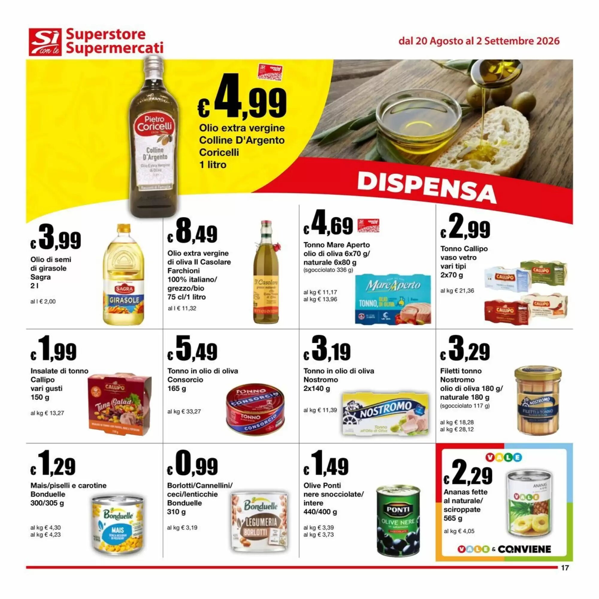 Volantino promozionale Sì con te  valide dal 20/08/2026 - Pagina 17.