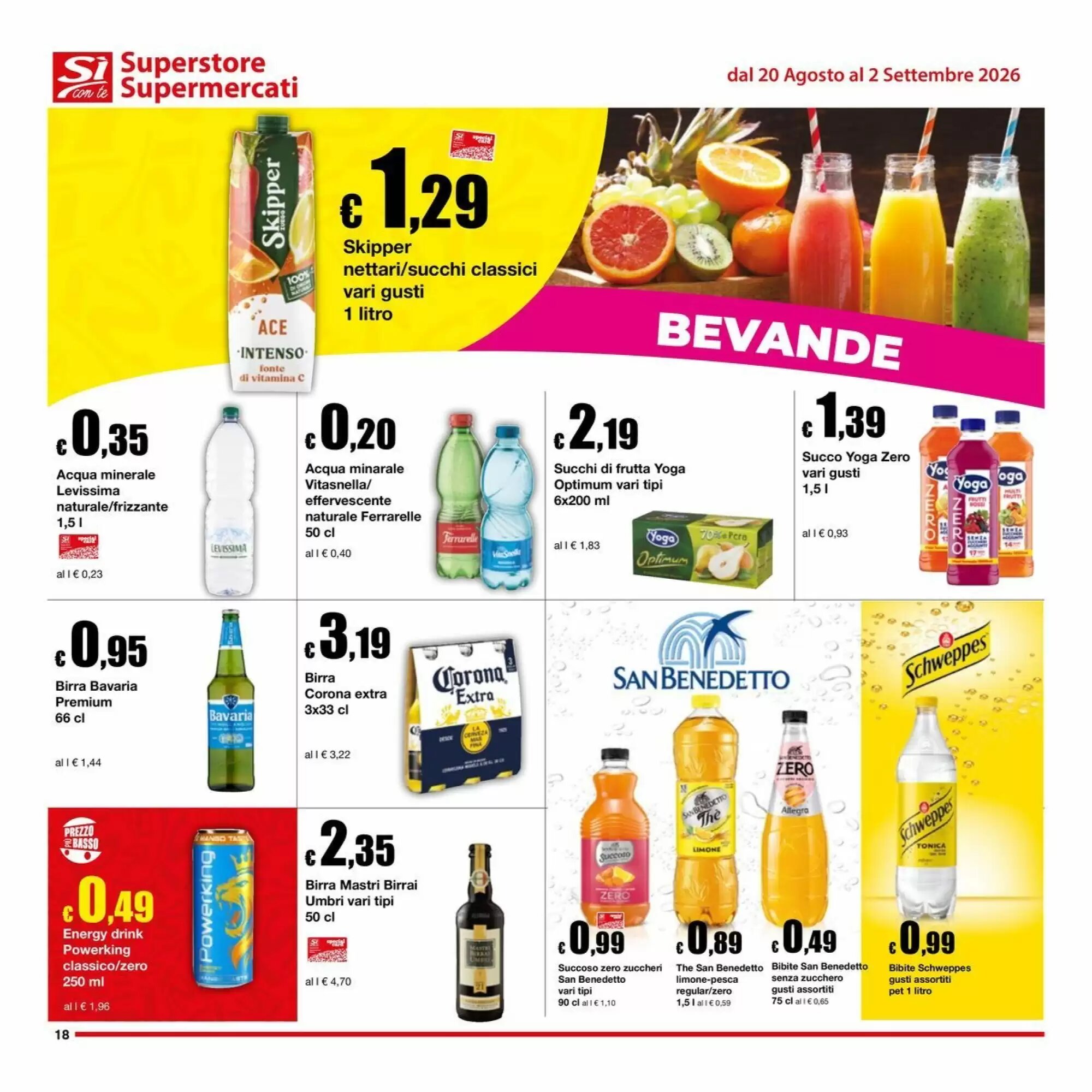 Volantino promozionale Sì con te  valide dal 20/08/2026 - Pagina 18.
