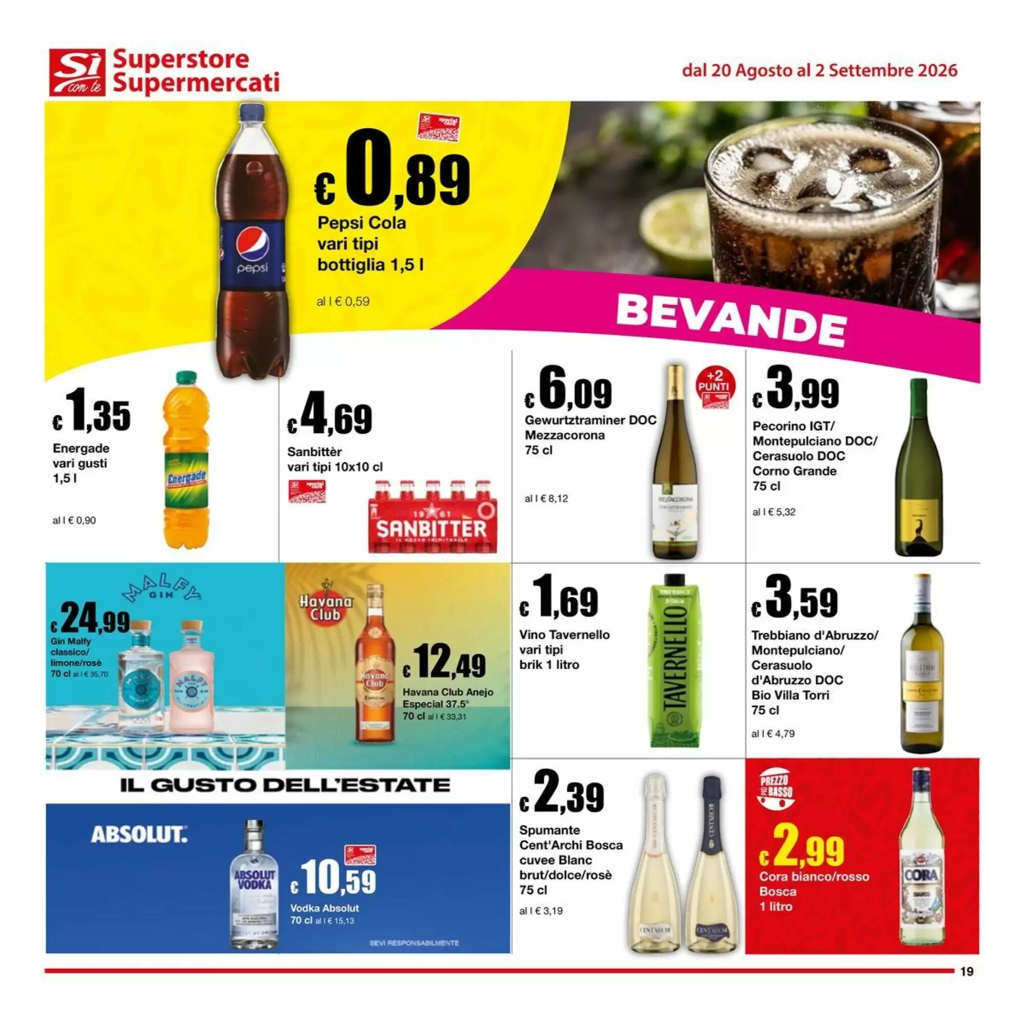 Volantino promozionale Sì con te  valide dal 20/08/2026 - Pagina 19.
