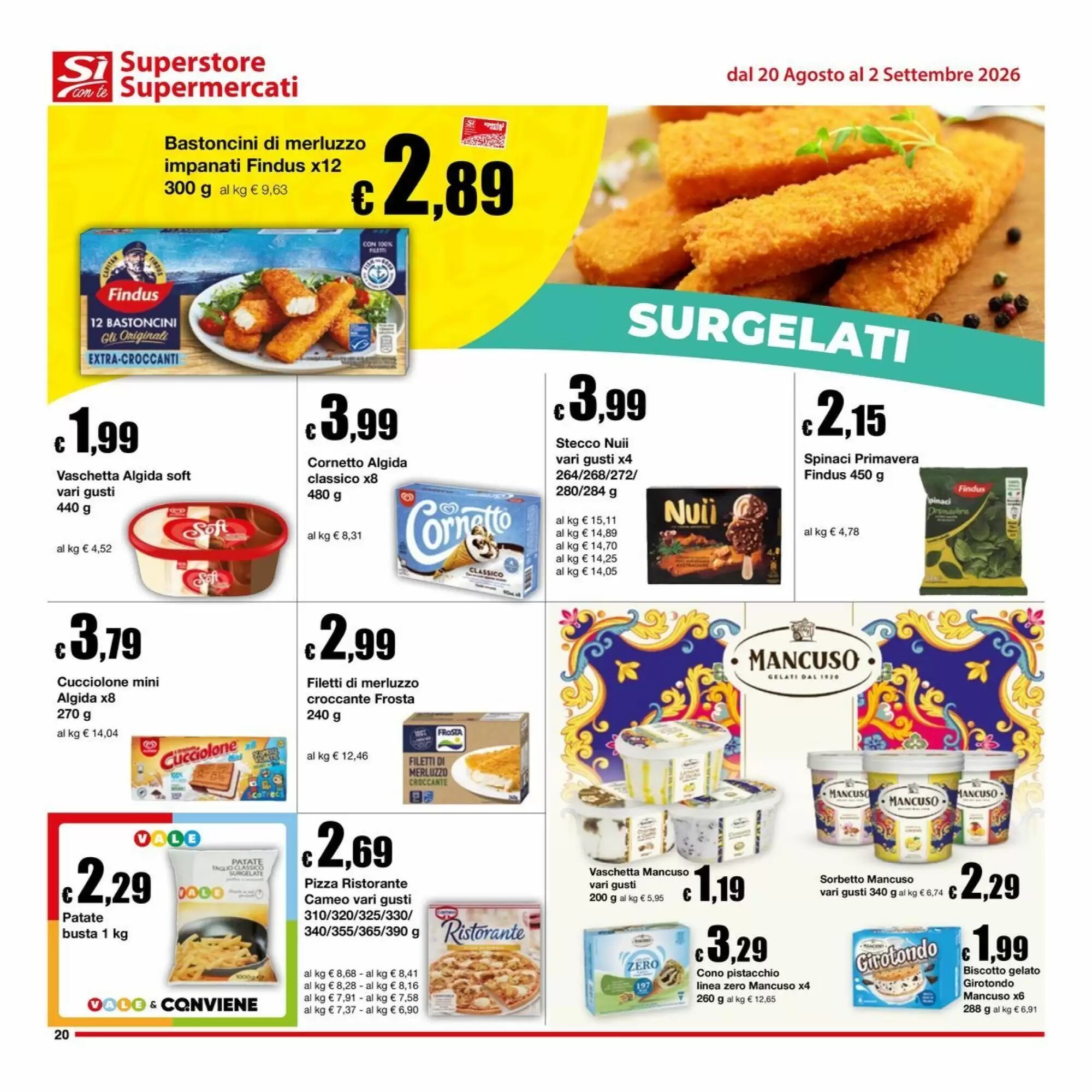 Volantino promozionale Sì con te  valide dal 20/08/2026 - Pagina 20.