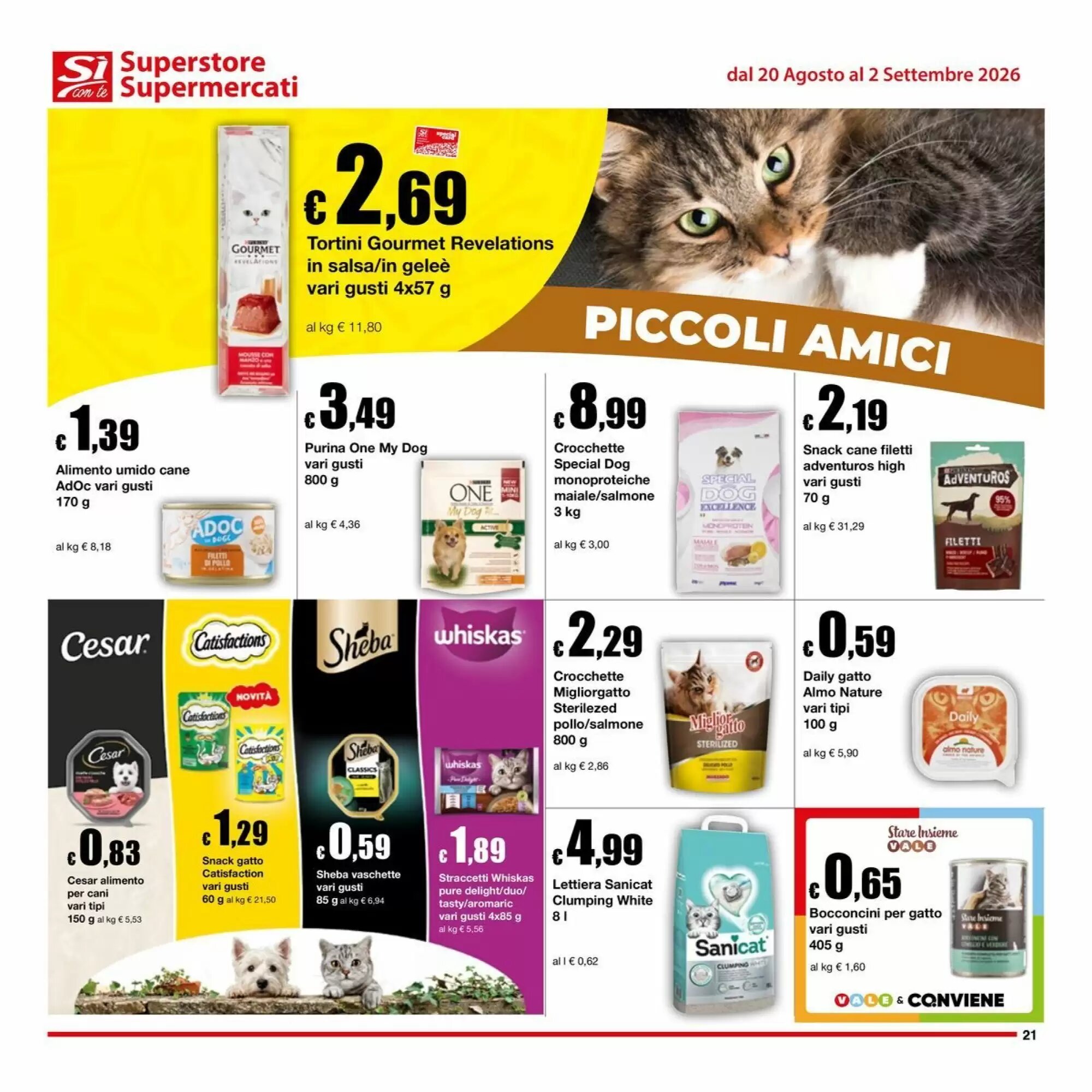 Volantino promozionale Sì con te  valide dal 20/08/2026 - Pagina 21.