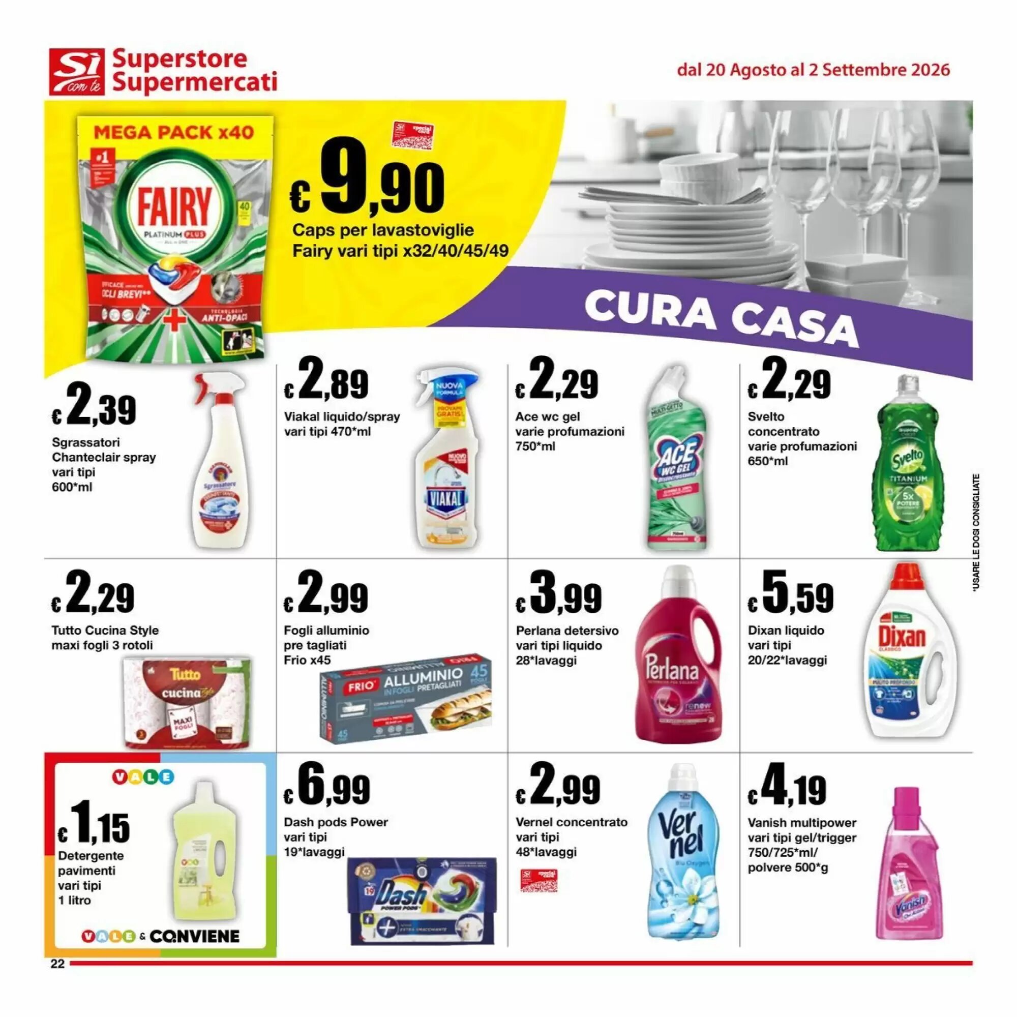 Volantino promozionale Sì con te  valide dal 20/08/2026 - Pagina 22.