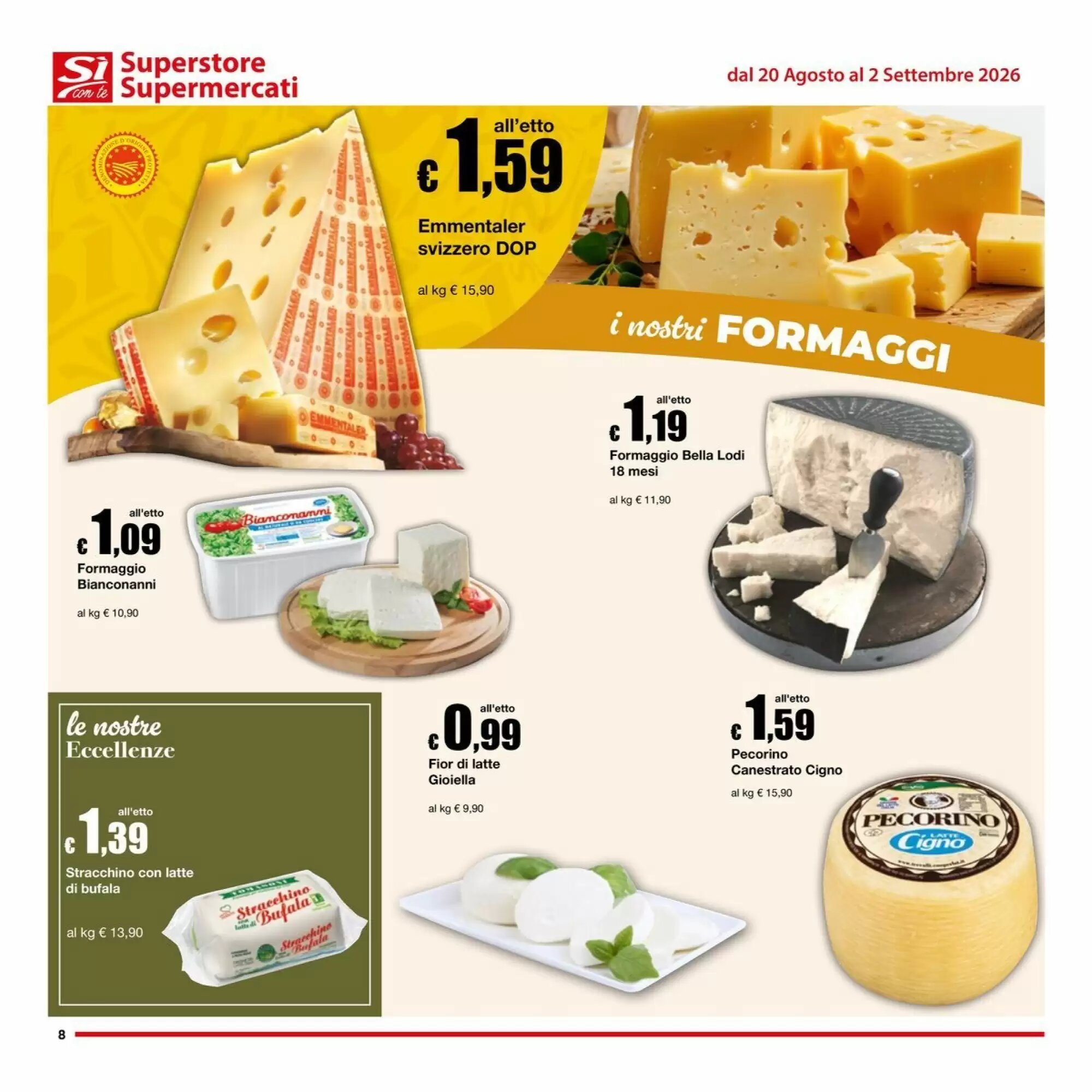 Volantino promozionale Sì con te  valide dal 20/08/2026 - Pagina 8.