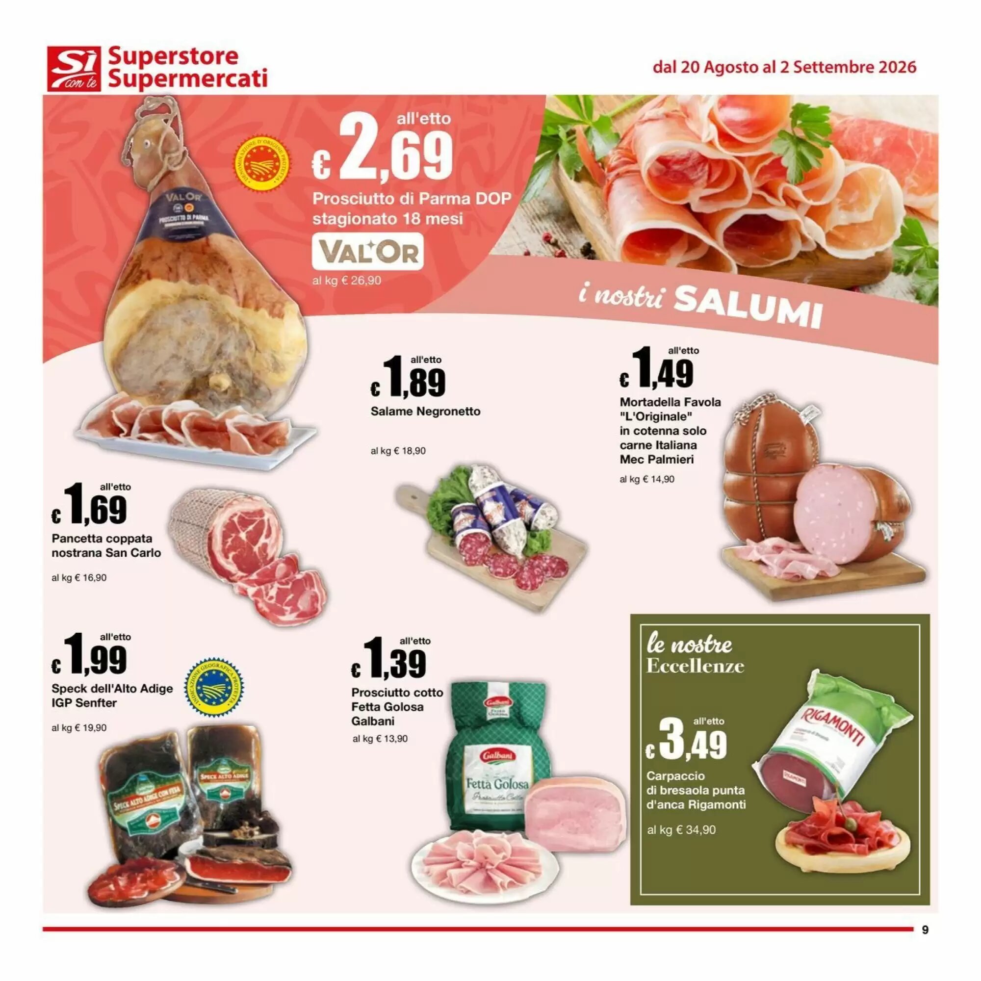 Volantino promozionale Sì con te  valide dal 20/08/2026 - Pagina 9.