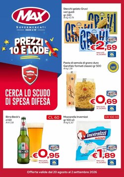 Volantino promozionale MAX Supermercati  valide dal 20/08/2026
