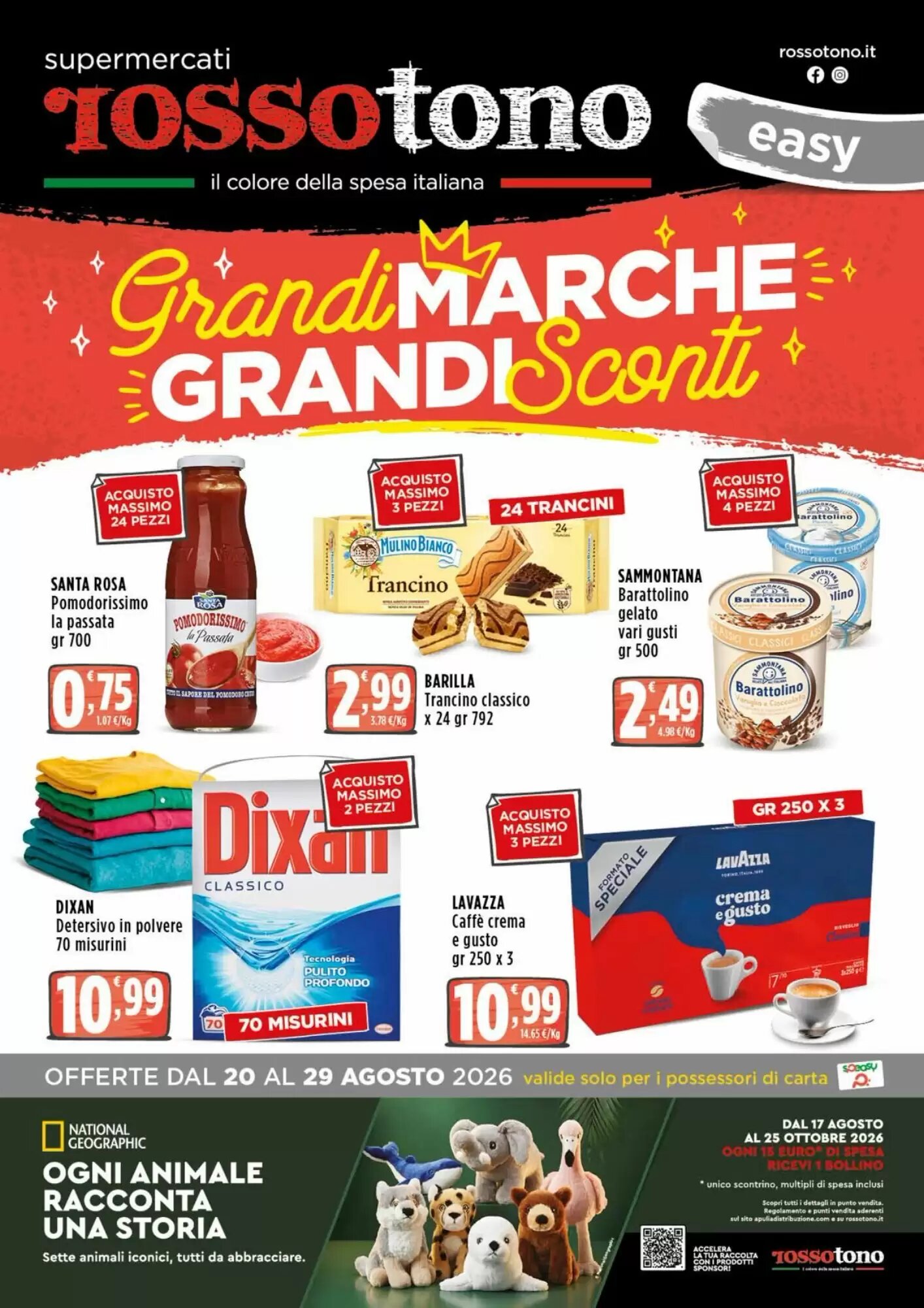 Volantino promozionale Rossotono  valide dal 20/08/2026 - Pagina 1.