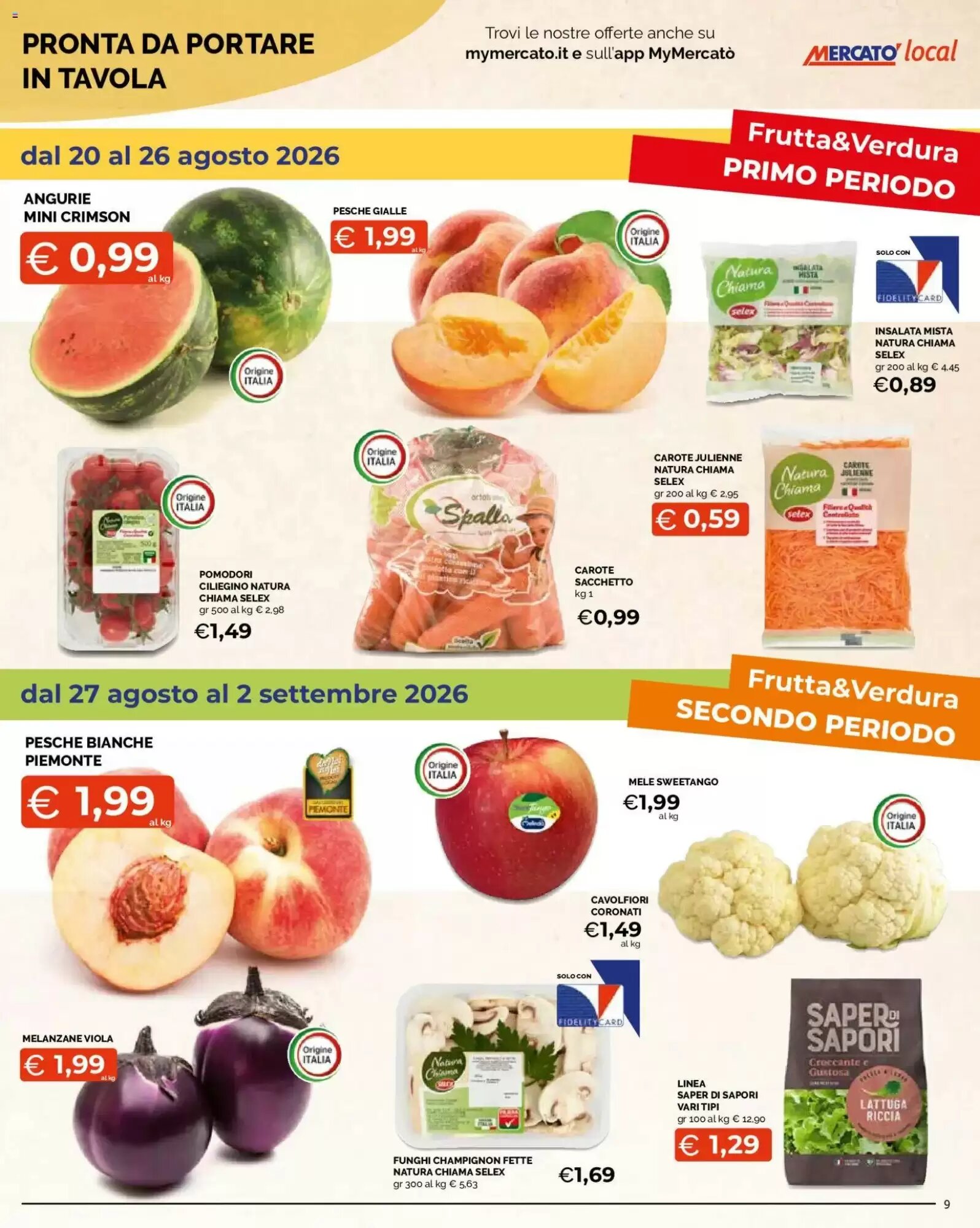 Volantino promozionale Mercatò  valide dal 20/08/2026 - Pagina 9.