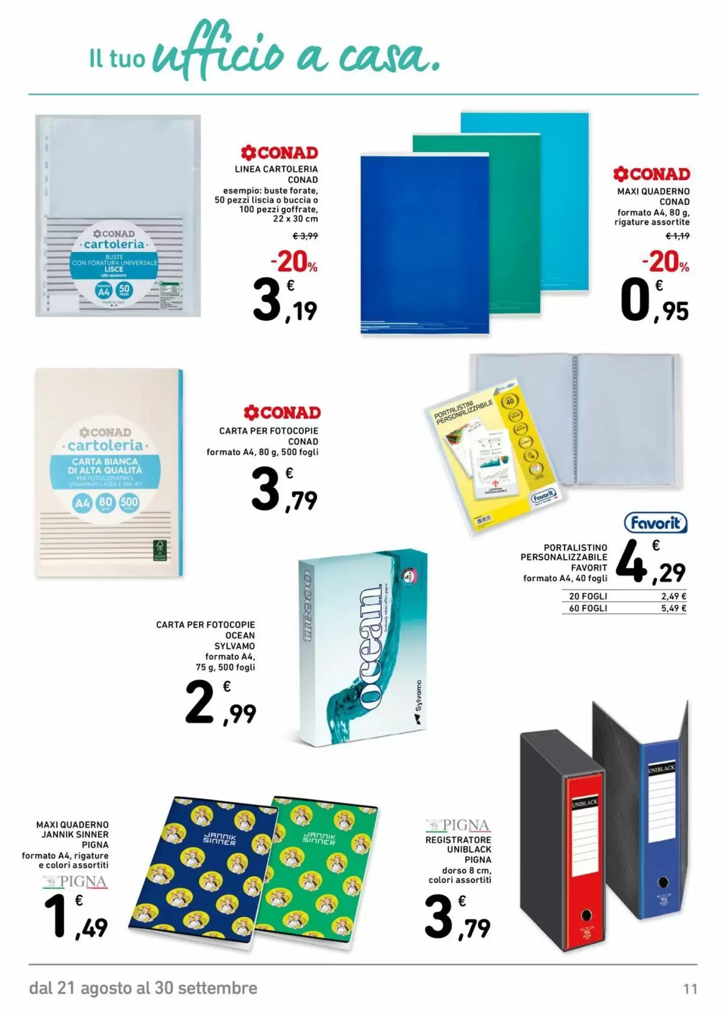 Volantino promozionale Spesa Facile Conad  valide dal 20/08/2026 - Pagina 11.