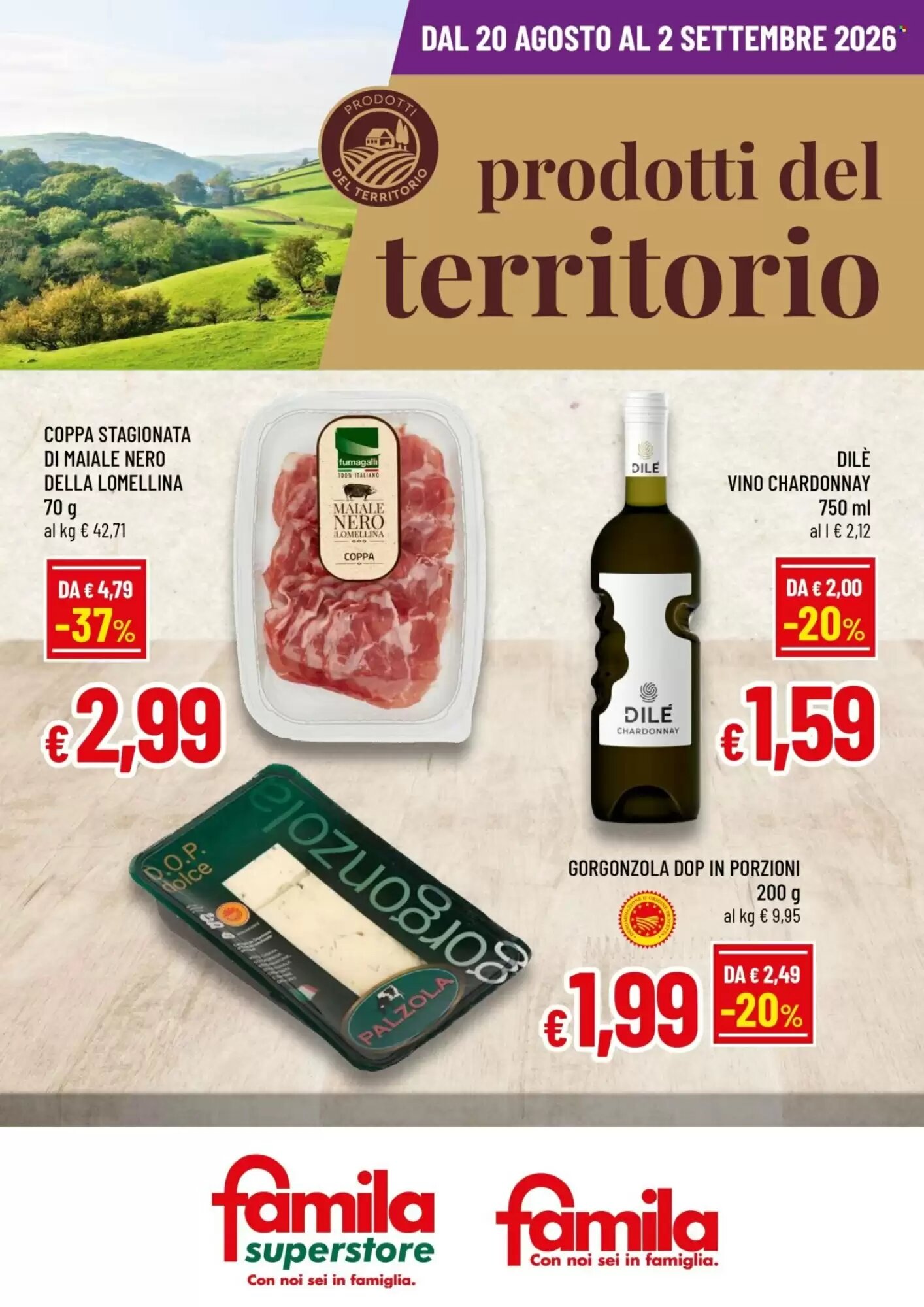 Volantino promozionale Famila  valide dal 20/08/2026 - Pagina 1.