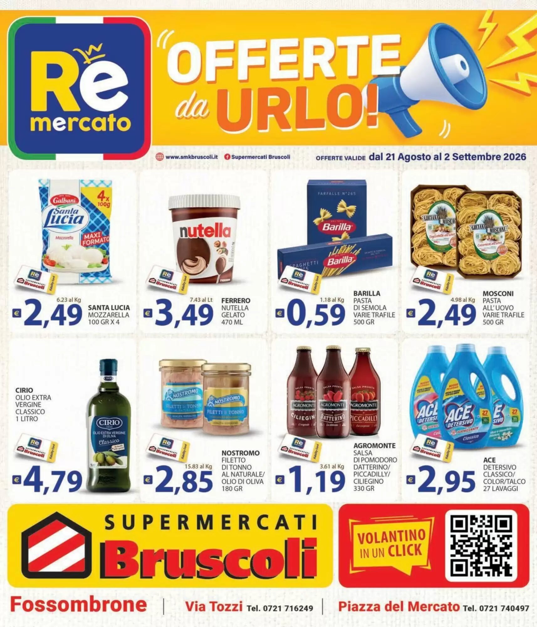 Volantino promozionale Re Mercato Lucrezia valide dal 21/08/2026 - Pagina 1.