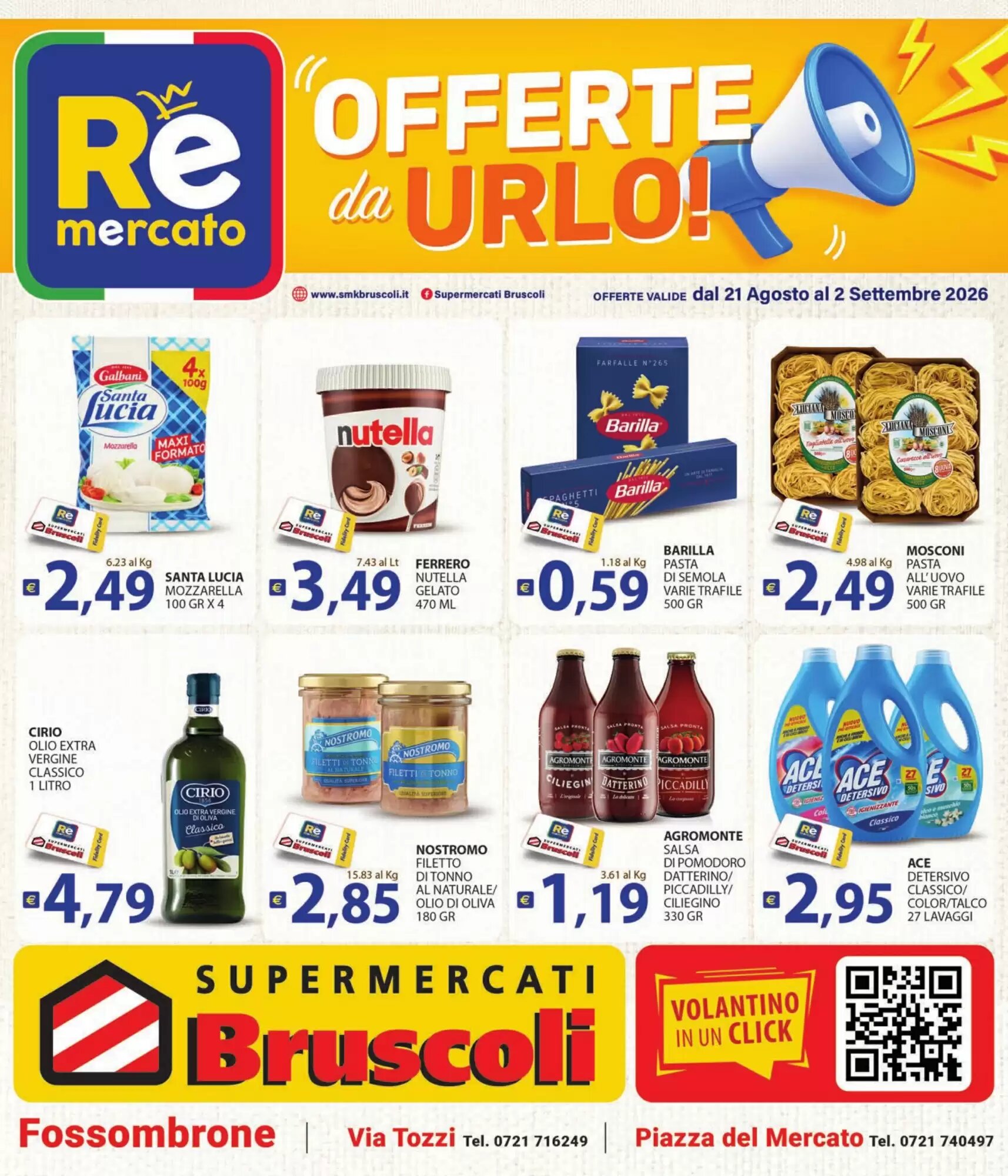 Volantino promozionale Supermercati Bruscoli  valide dal 21/08/2026 - Pagina 1.