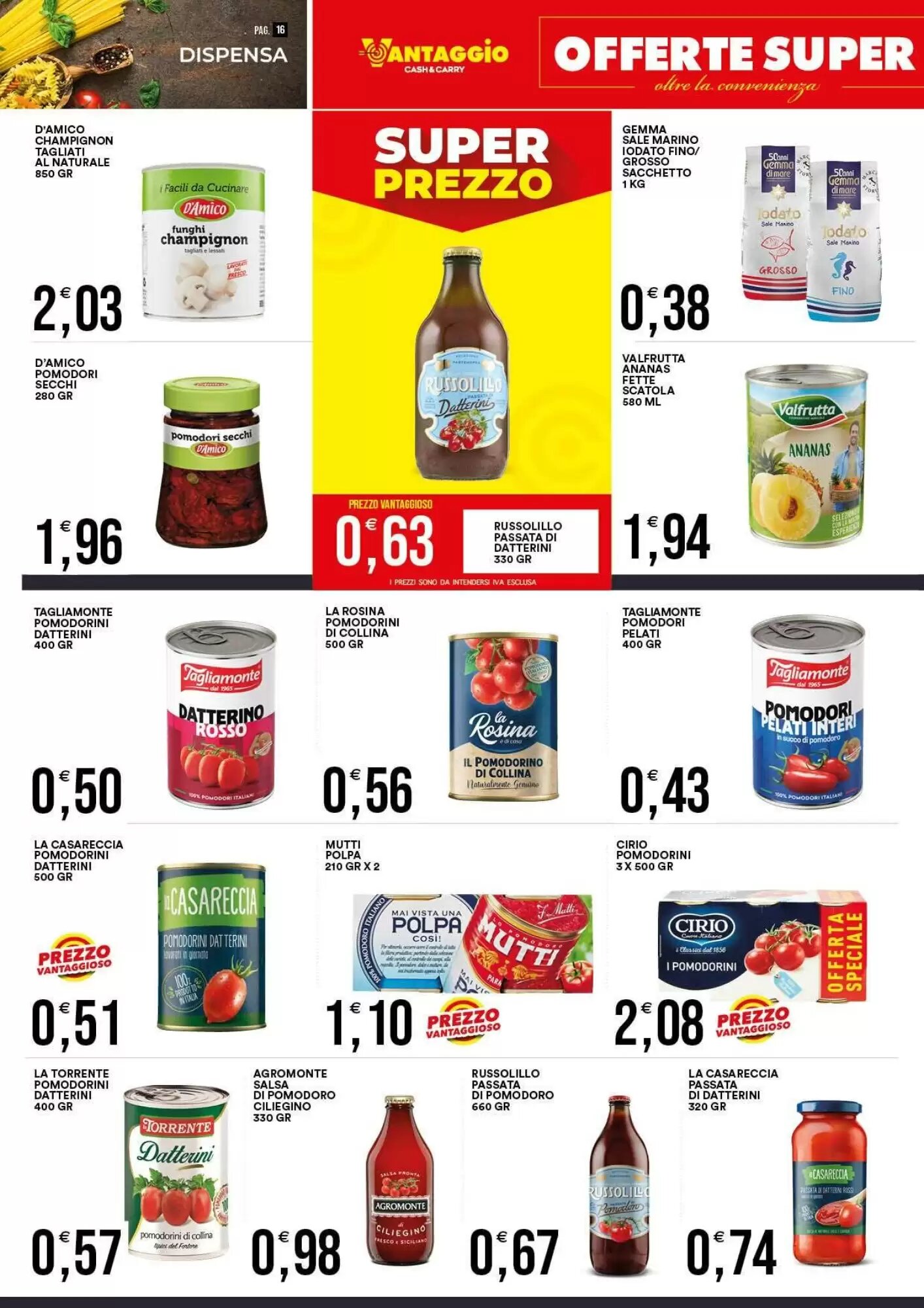 Volantino promozionale Vantaggio Cash&Carry  valide dal 21/08/2026 - Pagina 16.