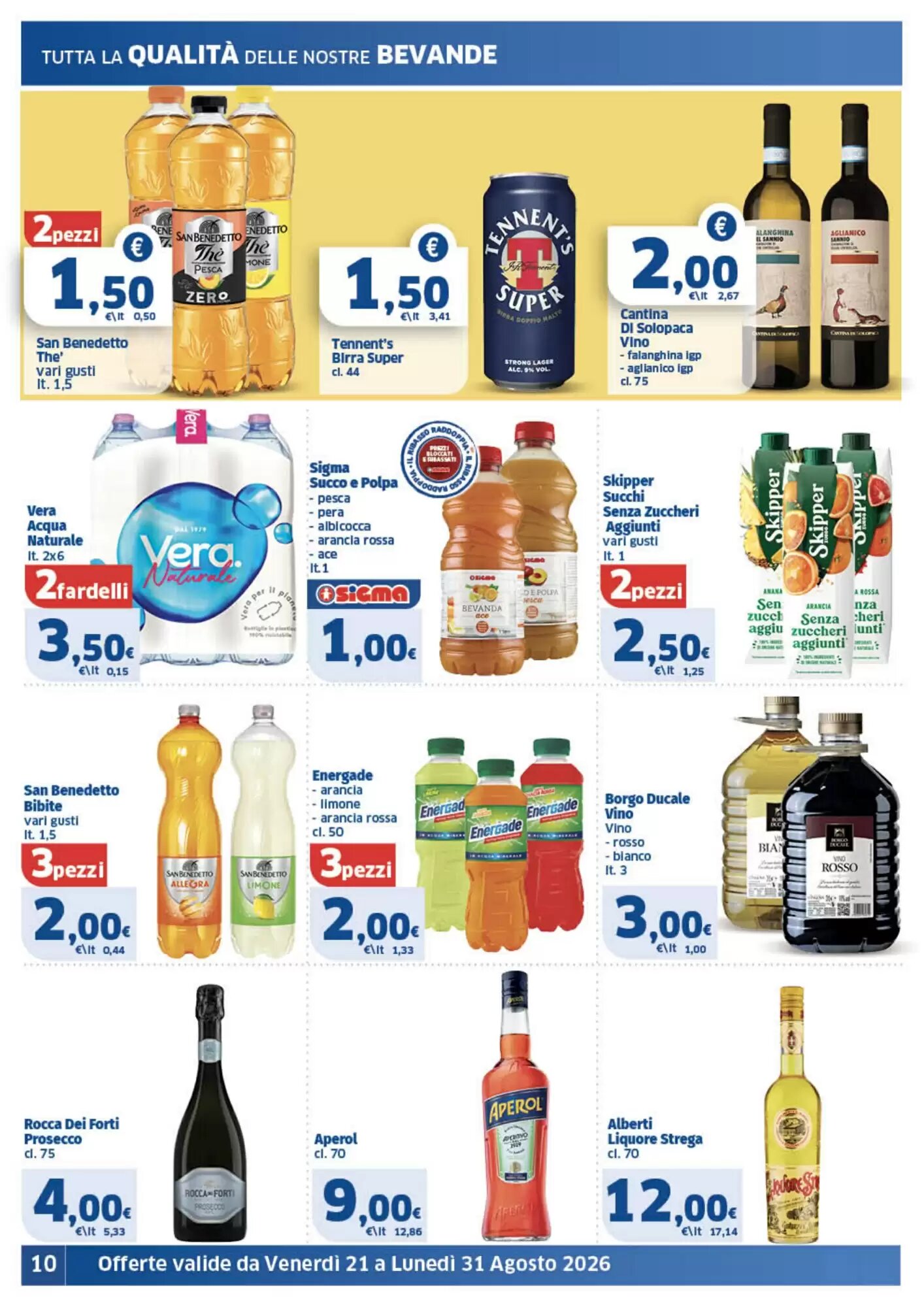 Volantino promozionale Il Punto Sigma  valide dal 21/08/2026 - Pagina 10.